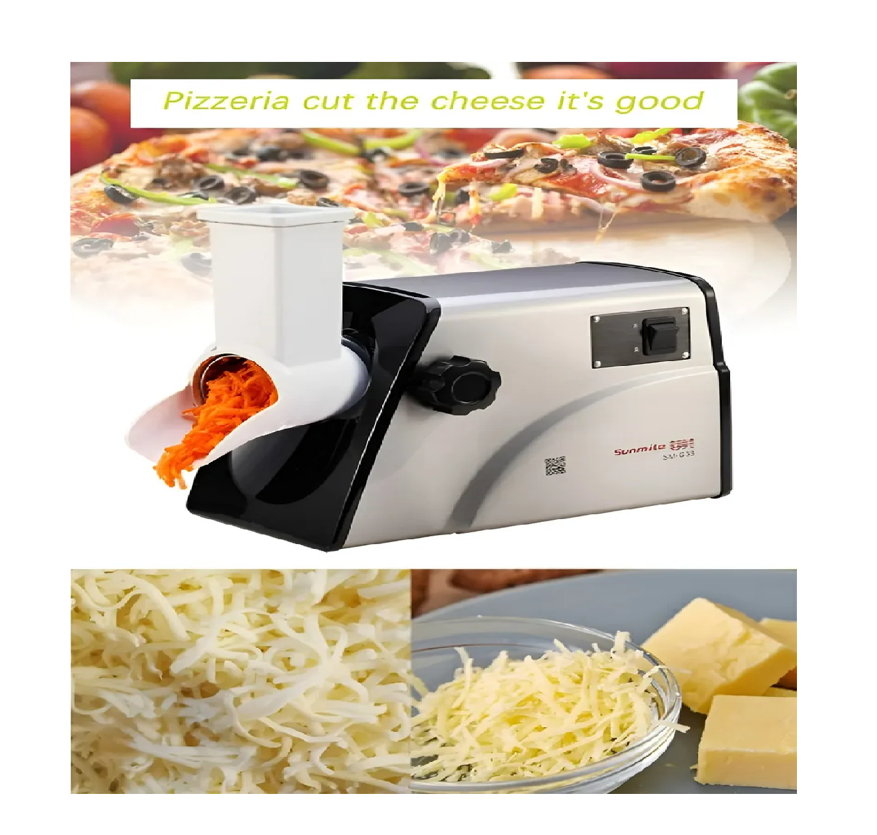 Rallador Queso Rallador Giratorio Rallador De Queso 300w-3