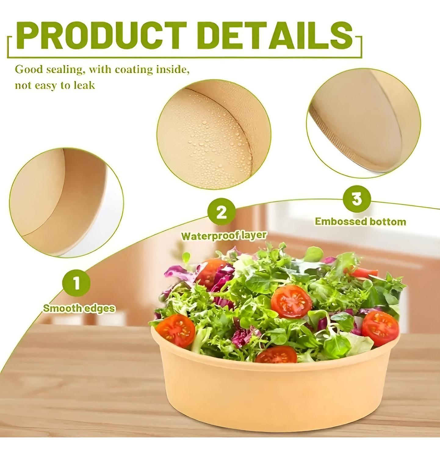 Bowl Con Tapa Bowls Plastico Envases Bowl Kraft 1300 Cc-3