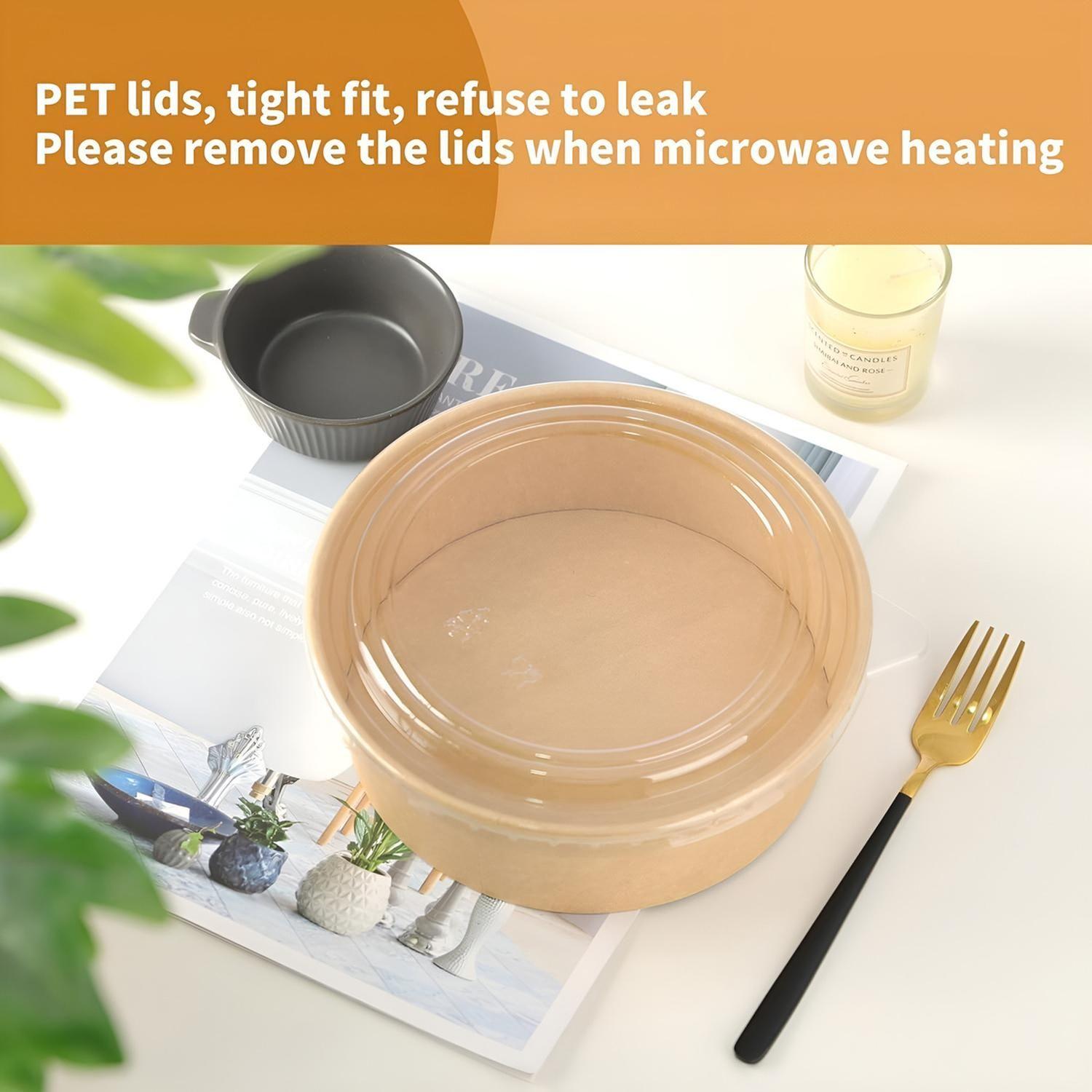 Bowl Con Tapa Bowls Plastico Envases Bowl Kraft 1300 Cc-5