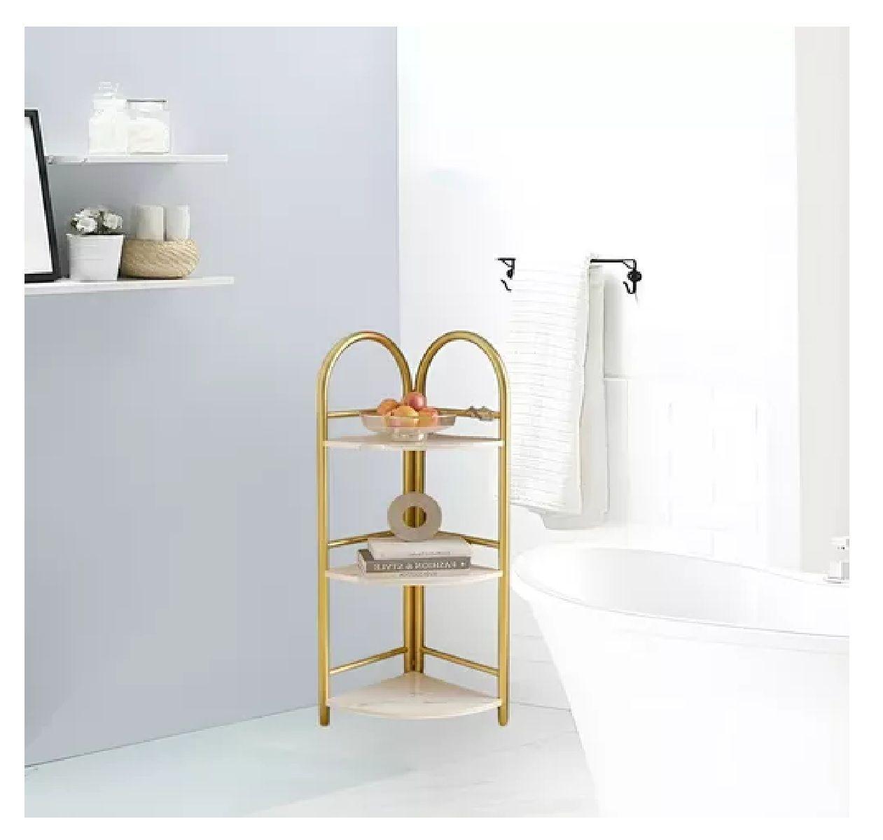 Estanteria Metalica Esquinero Dormitorio Repisas Madera 3niv-3