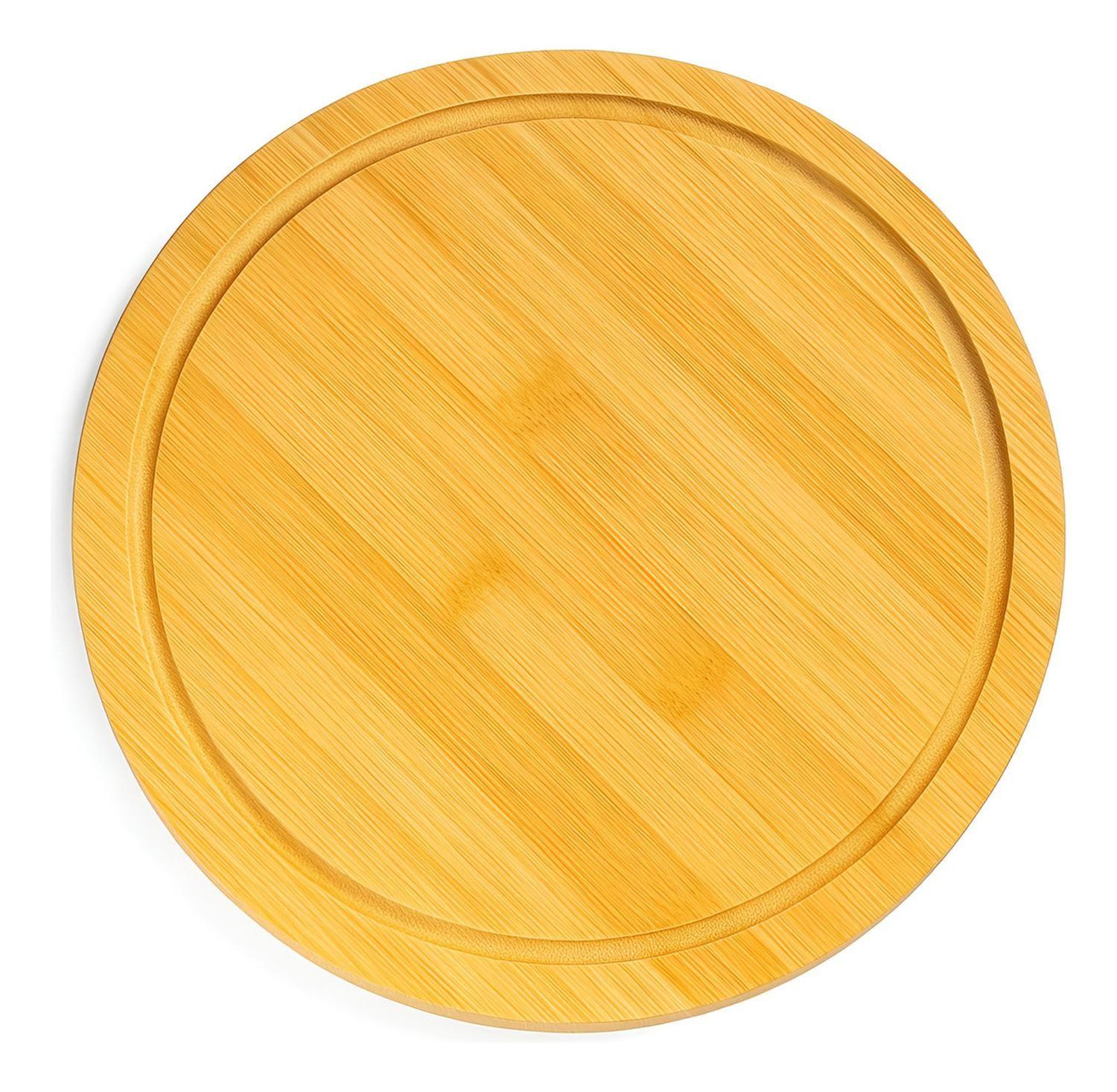Bandeja Bambu Bandejas Para Servir Bandeja Redonda Mini 24cm-8