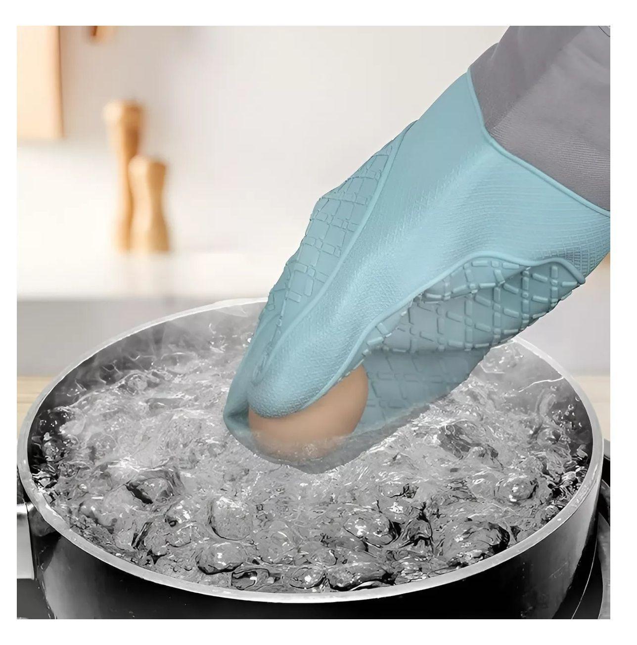 Guante Silicona Para Horno Toma Olla Guantes Cocina 27 Cm Turquesa-1