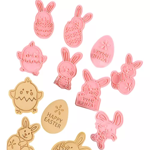 Pack X4 Cortadores Galletas Conejo Pascua Molde Galleta 8pcs-0