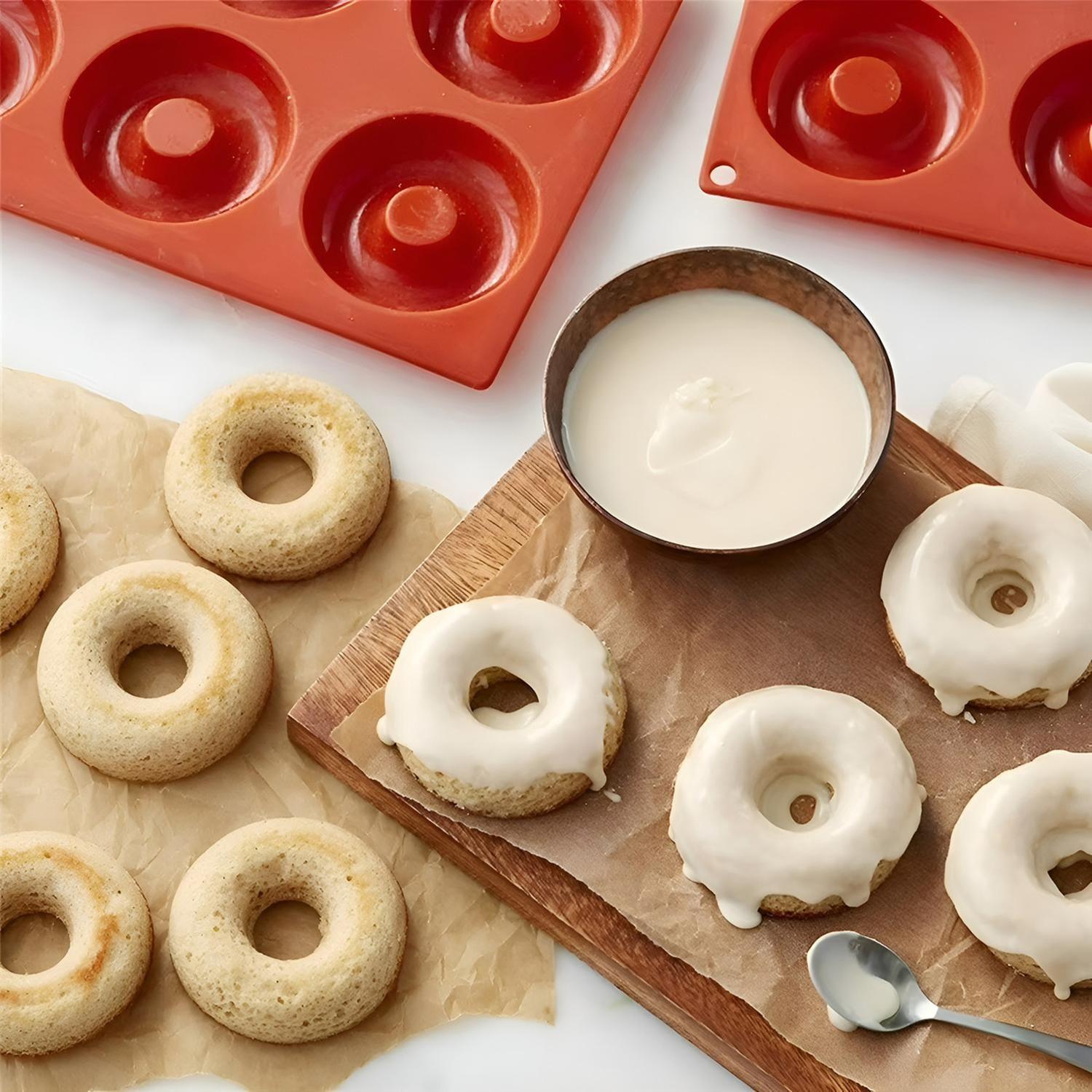 2 Moldes Reposteria Molde Silicona Molde Mini Donuts 18cav Multicolor / Molde Mini Donas 18cav-4