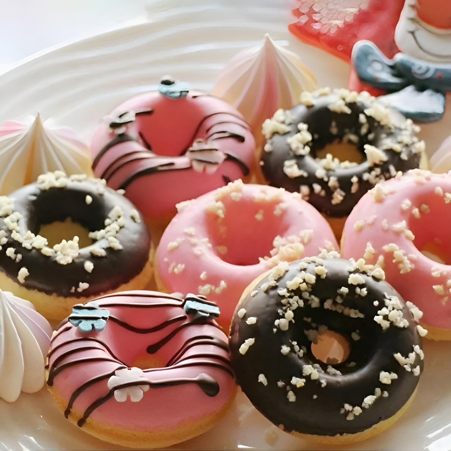 2 Moldes Reposteria Molde Silicona Molde Mini Donuts 18cav Multicolor / Molde Mini Donas 18cav-8