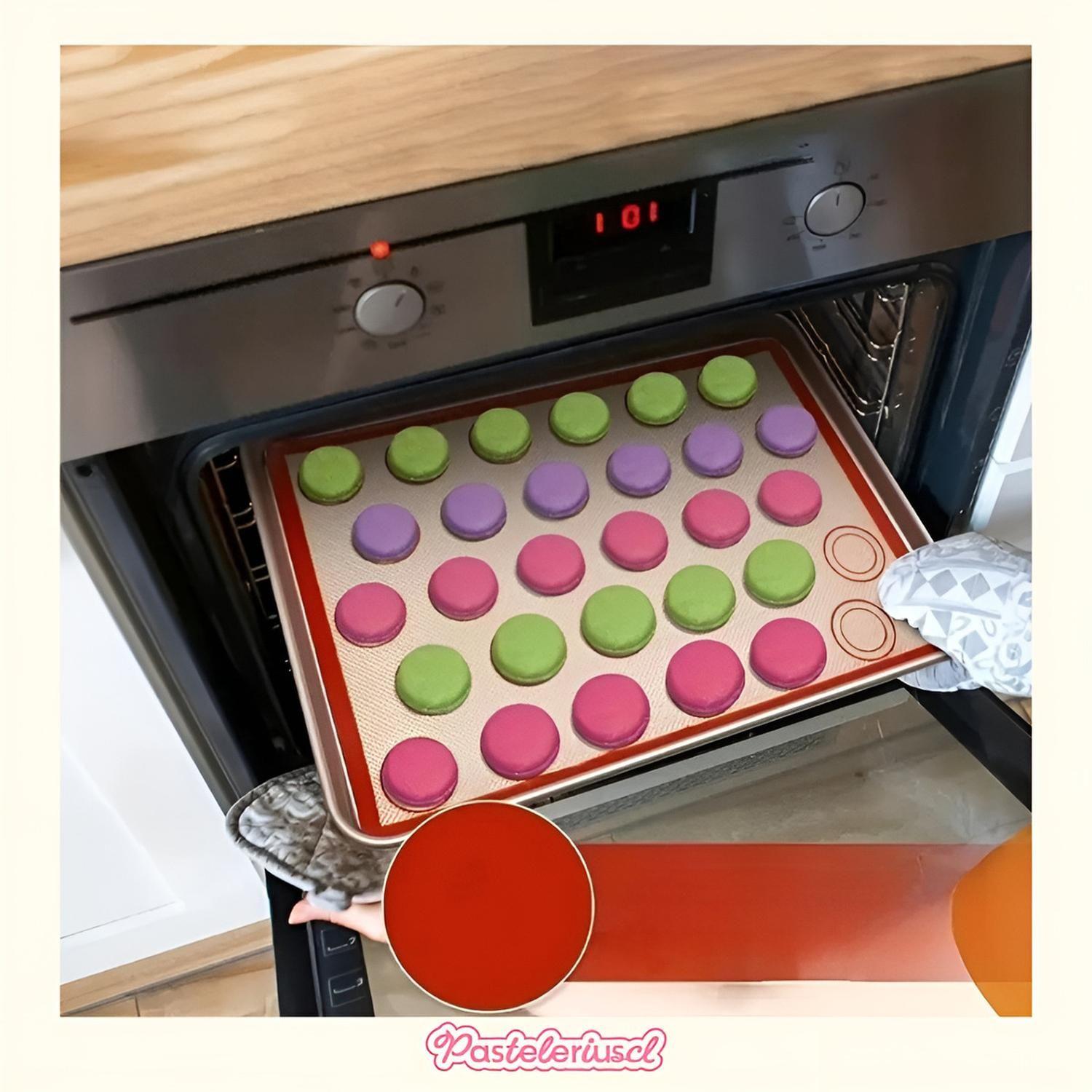 Lamina De Silicona Horno Silpat Silicona Tapete 30 Macarrons-3