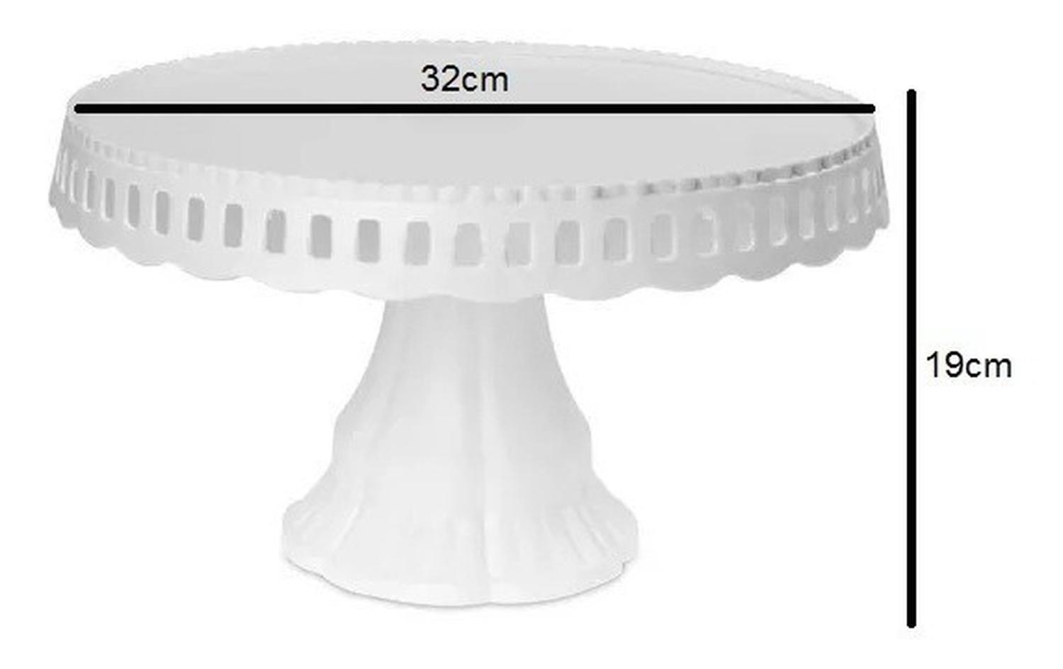 [BLA-110004] Base De Torta Base Torta Base Plato Porta Torta 32 Cm Blanco Sin Tapa-1