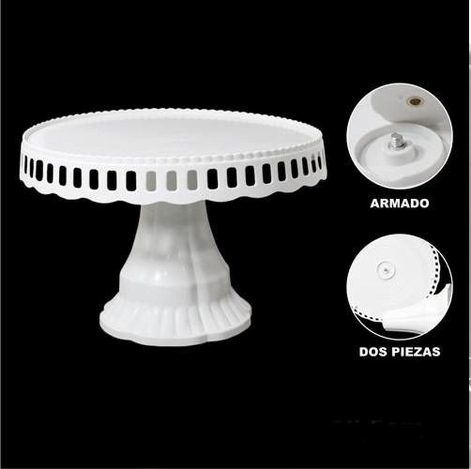 [BLA-110004] Base De Torta Base Torta Base Plato Porta Torta 32 Cm Blanco Sin Tapa-3