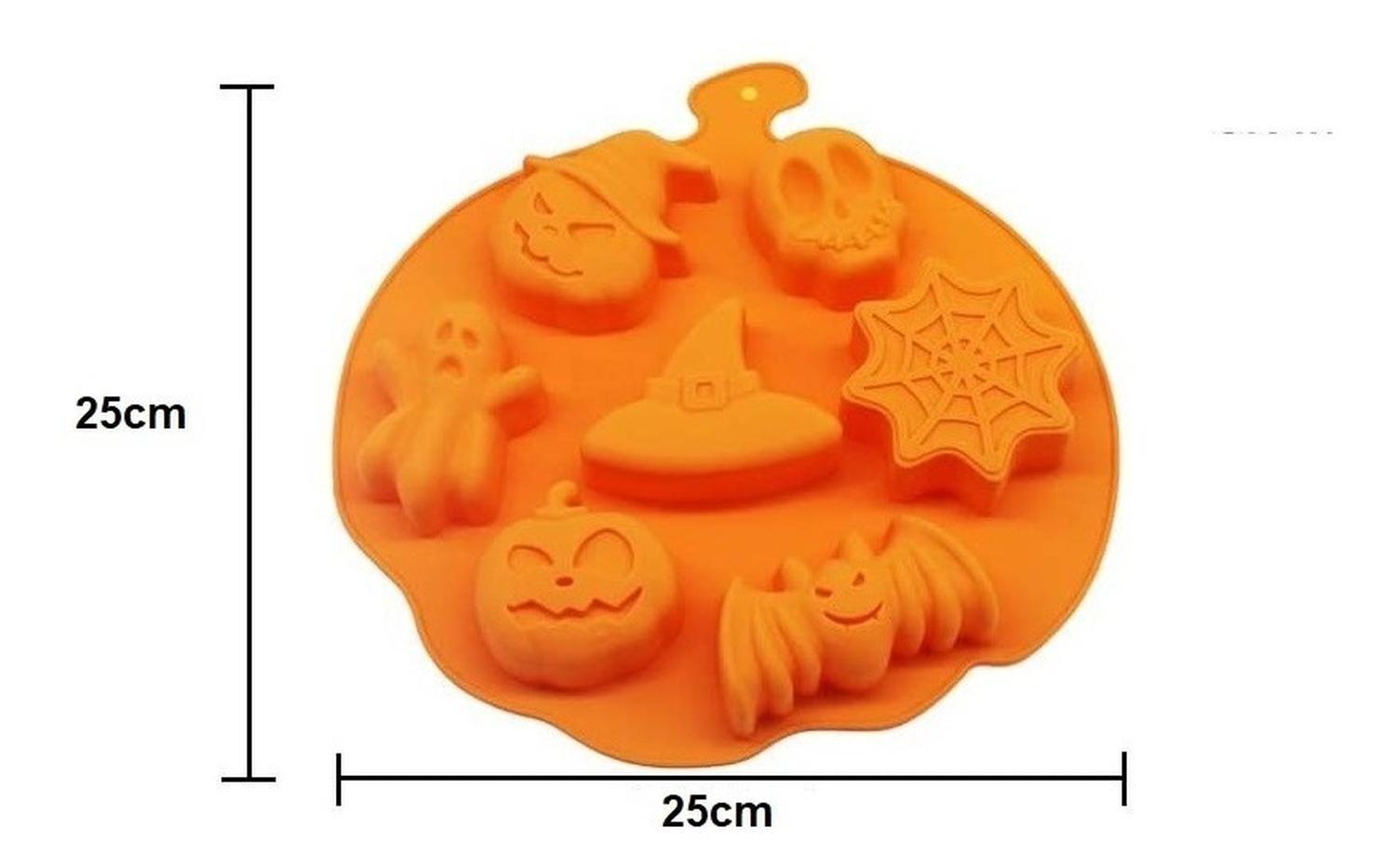X2 Moldes Halloween Moldes Silicona Halloween De Calabaza 7 Naranja-1