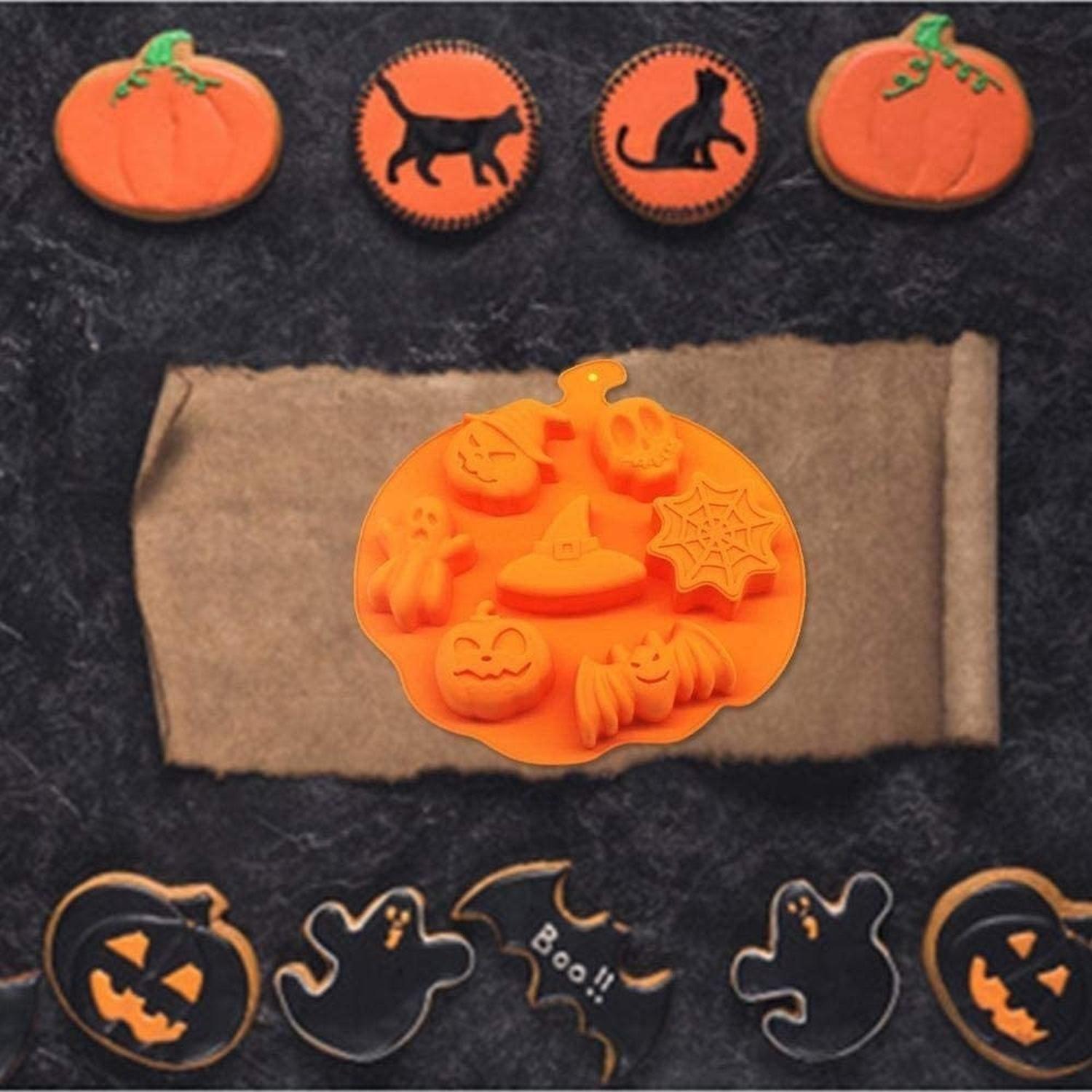 X2 Moldes Halloween Moldes Silicona Halloween De Calabaza 7 Naranja-8
