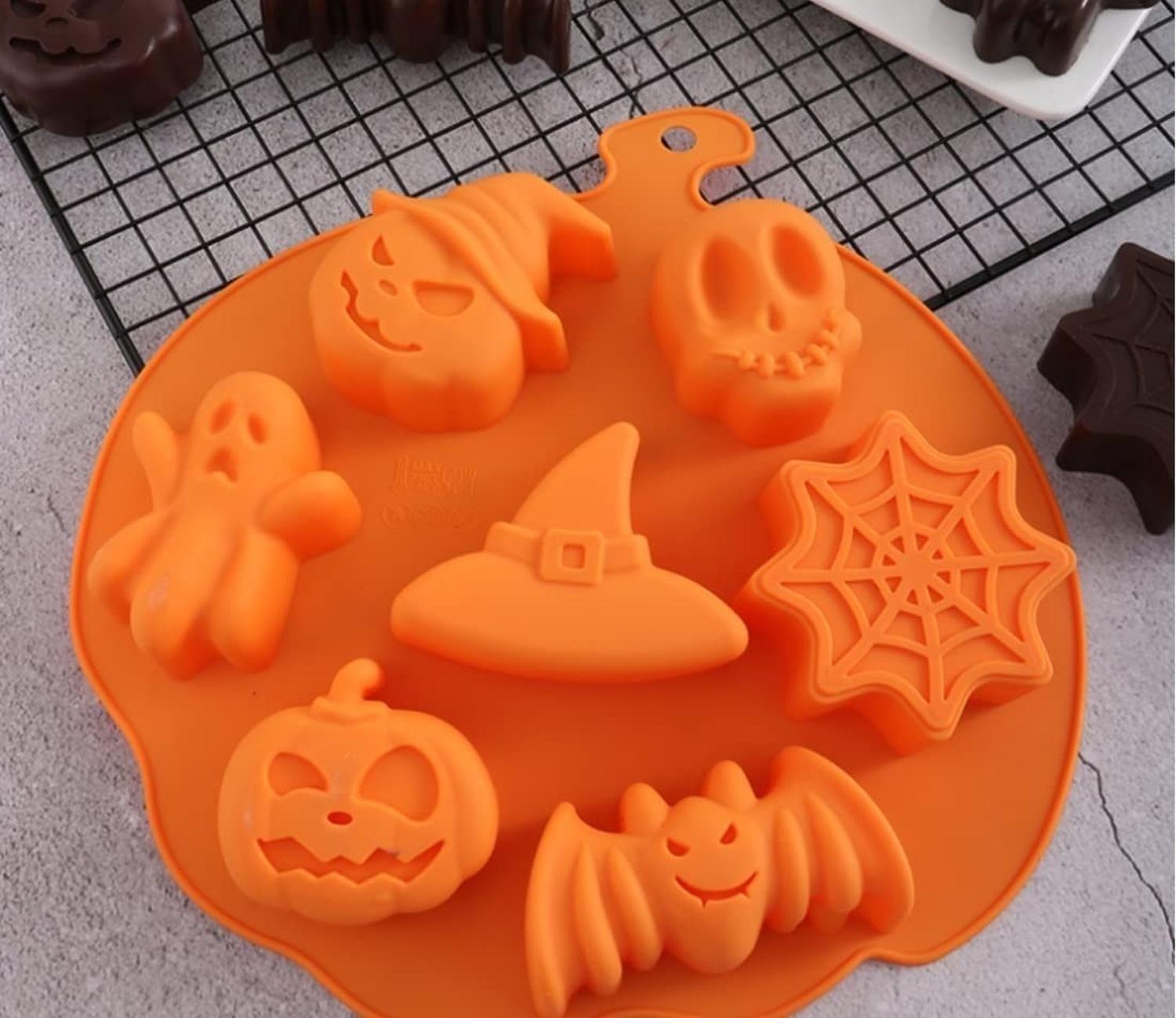 X2 Moldes Halloween Moldes Silicona Halloween De Calabaza 7 Naranja-9