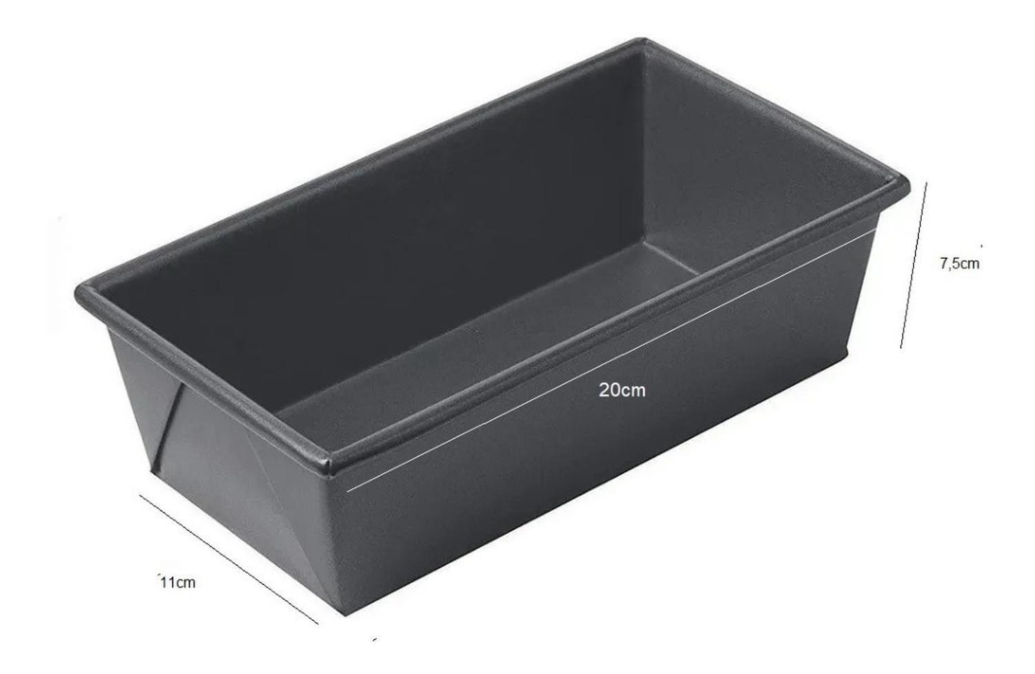 Pack X4 Molde Pan Molde Para Pan De Molde Rectangular 20cm Gris-1