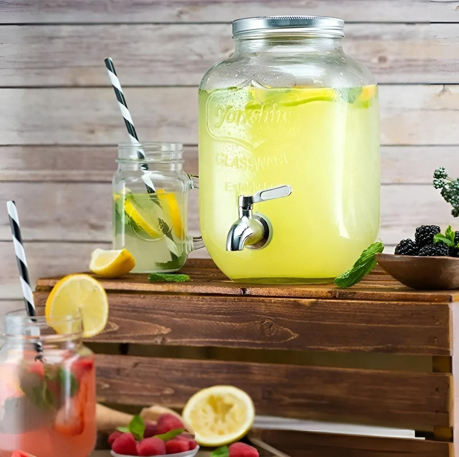 Dispensadores De Bebidas Jarro De Vidrio Jarra Sobremesa 8l-9