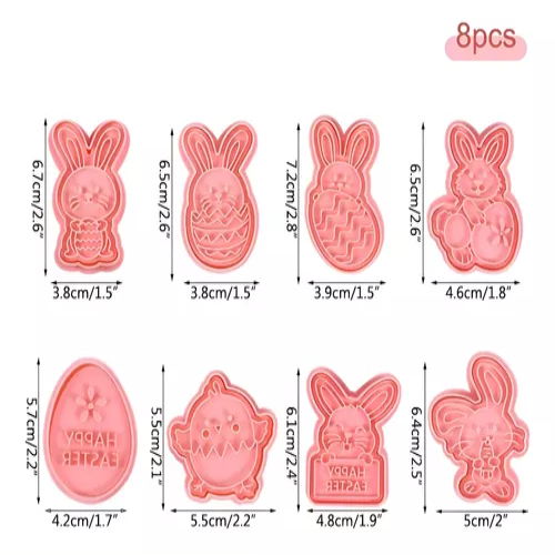 Cortadores Galletas Conejo De Pascua Moldes Galleta Conejos-2