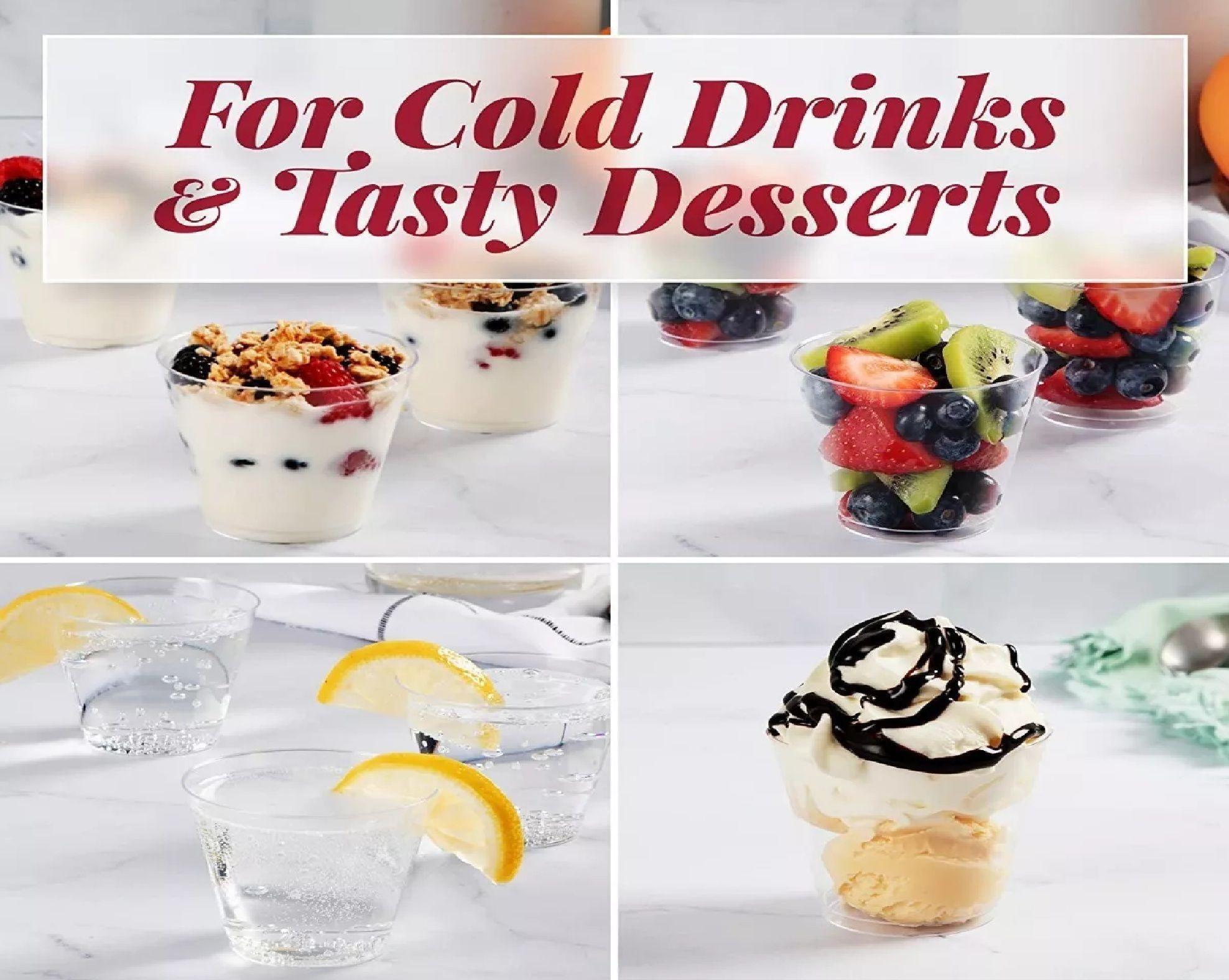 100 Set Vasos Desechables Vasos Reutilizables Vasos Cerveceros Vasos Acrilicos Vaso De Postres 102ml-3