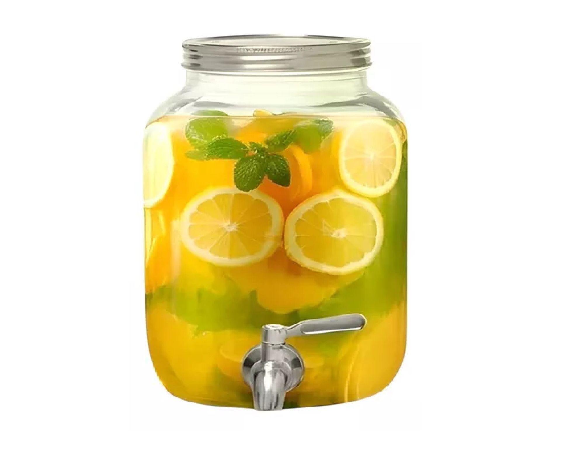 Jarro Para Jugo Dispensador De Bebidas Jarro De Vidrio 4l-5