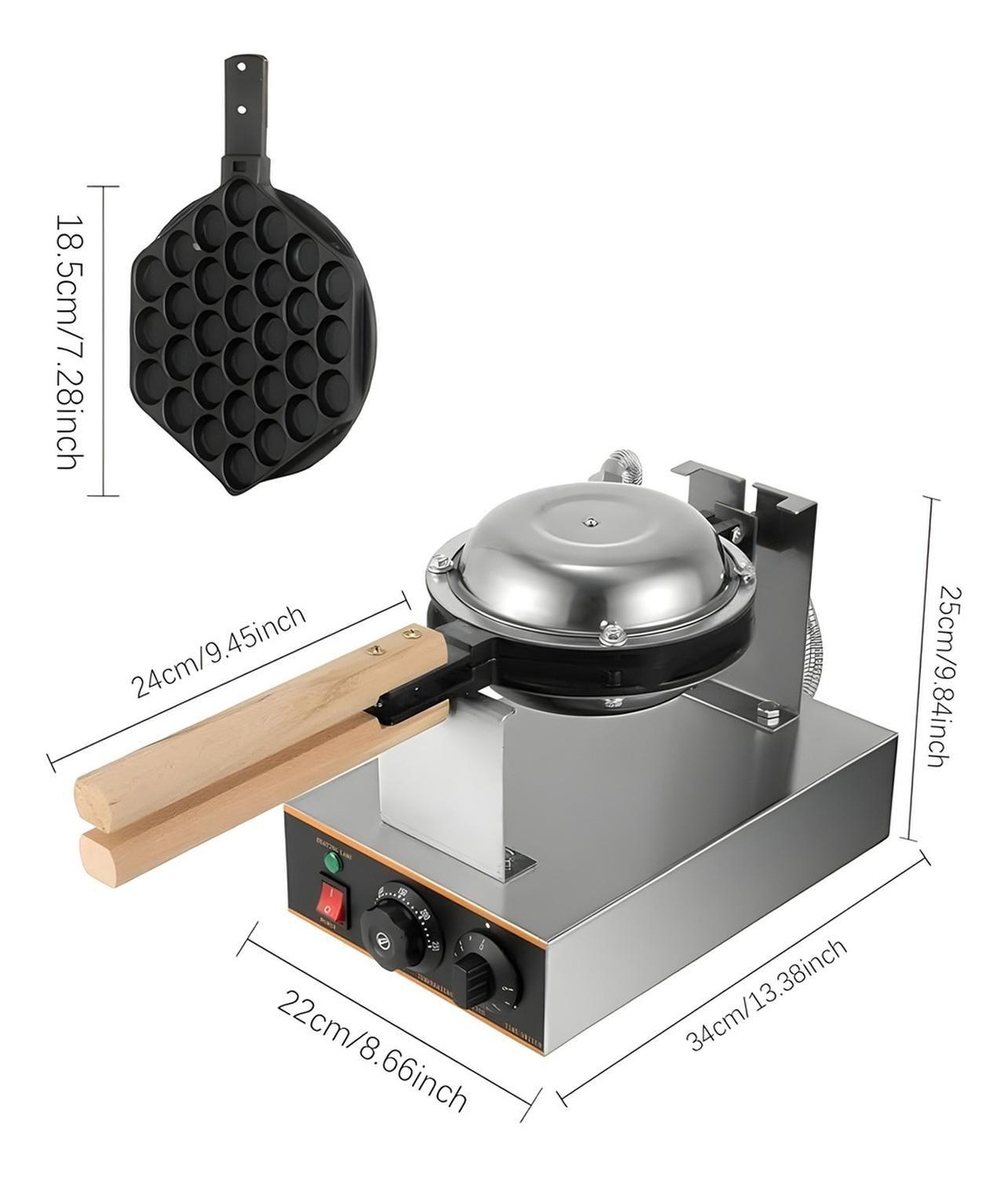 Maquina Para Waffles Wafleras Con Formas Waffle Burbuja-2