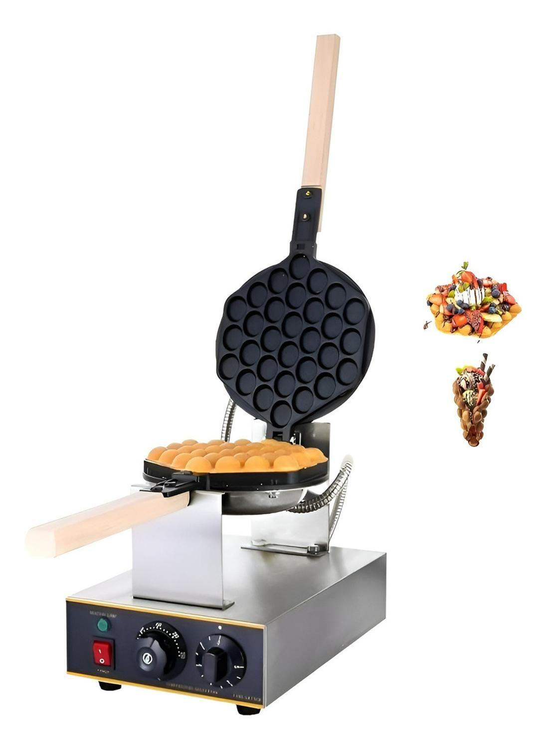 Maquina Para Waffles Wafleras Con Formas Waffle Burbuja-6