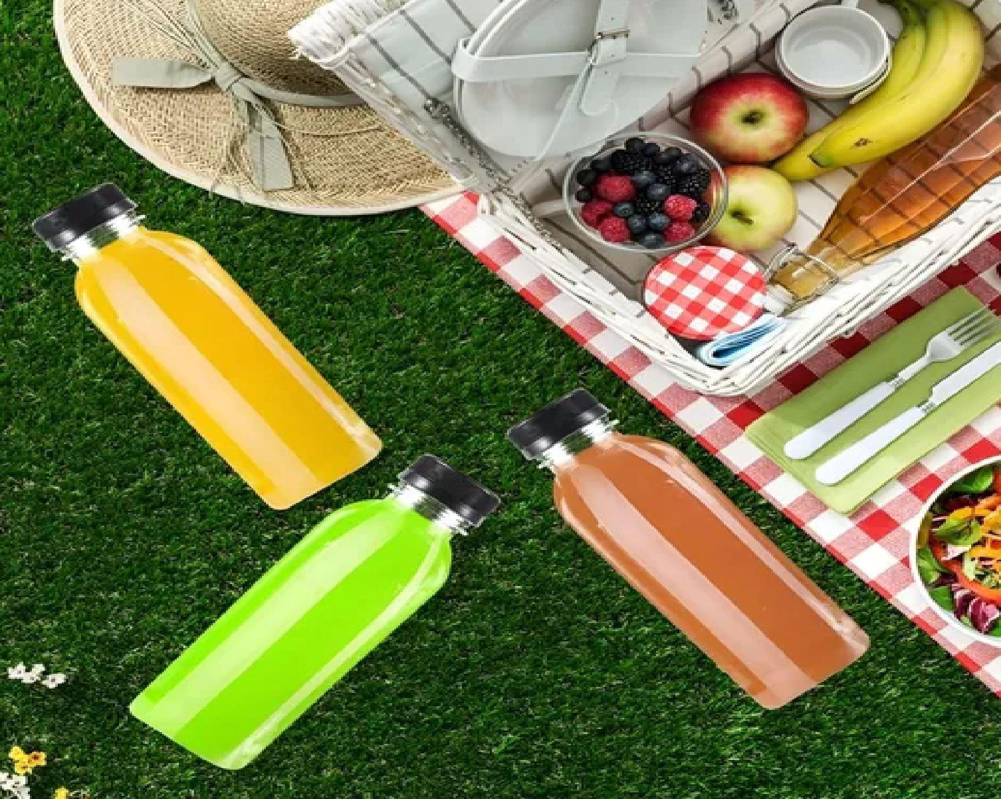 24 Botellas Plasticas Transparentes Botella Con Tapa 500ml Botellas Para Jugos Botella  Pet Con Tapa-7