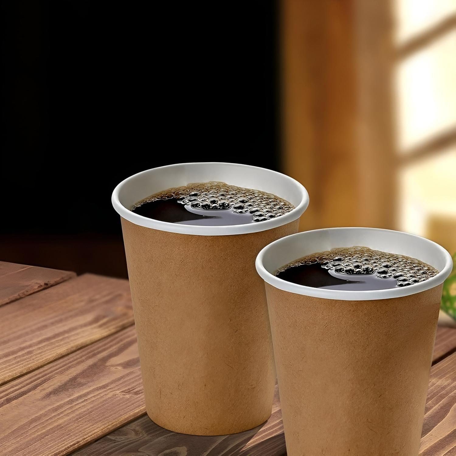 X150 Vaso Kraft Vasos Cafe Vaso Polipapel Liso C/tapa 8oz Vasos Termicos Desechables Vaso Café Vasos-7