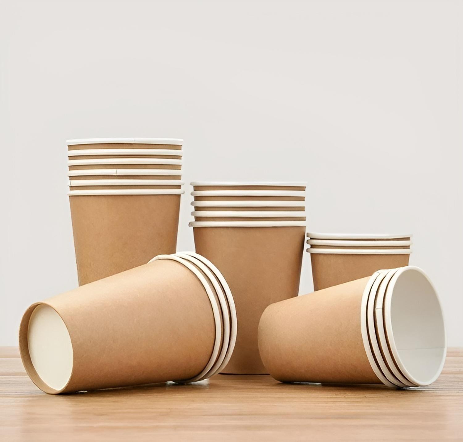 X150 Vaso Kraft Vasos Cafe Vaso Polipapel Liso C/tapa 8oz Vasos Termicos Desechables Vaso Café Vasos-8