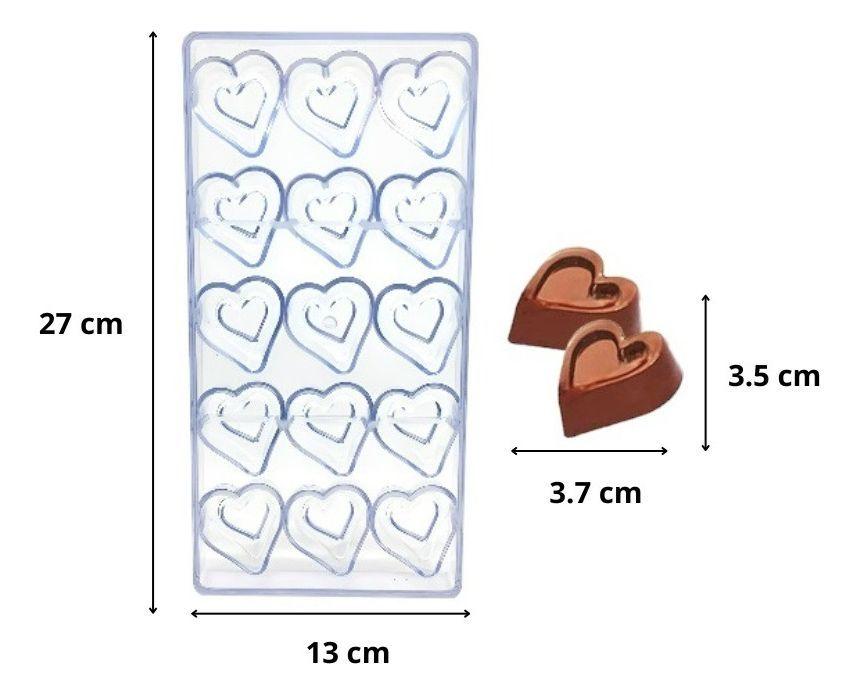 2 Moldes Para Chocolate Moldes De Policarbonato Corazones 3d Moldes Para Chocolates Corazon Bombones-2