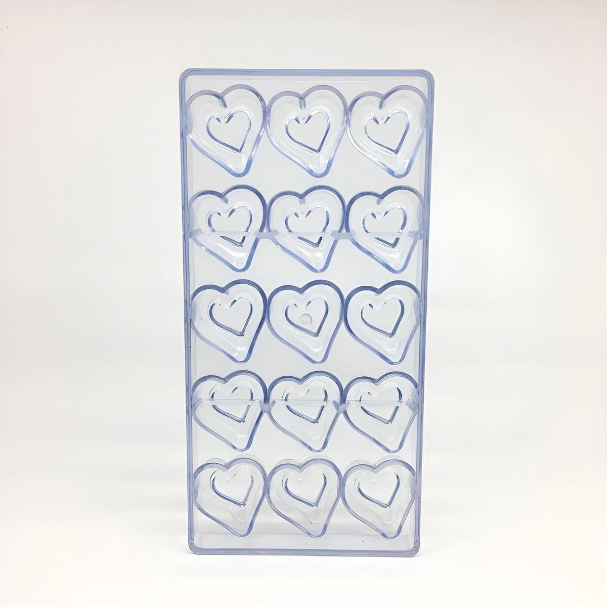 2 Moldes Para Chocolate Moldes De Policarbonato Corazones 3d Moldes Para Chocolates Corazon Bombones-5