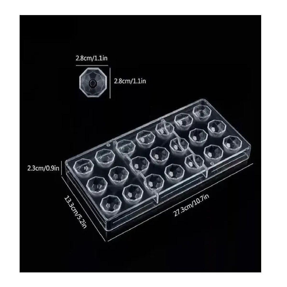 Moldes Chocolate Moldes De Chocolate Policarbonato Diamante Color Transparente-2
