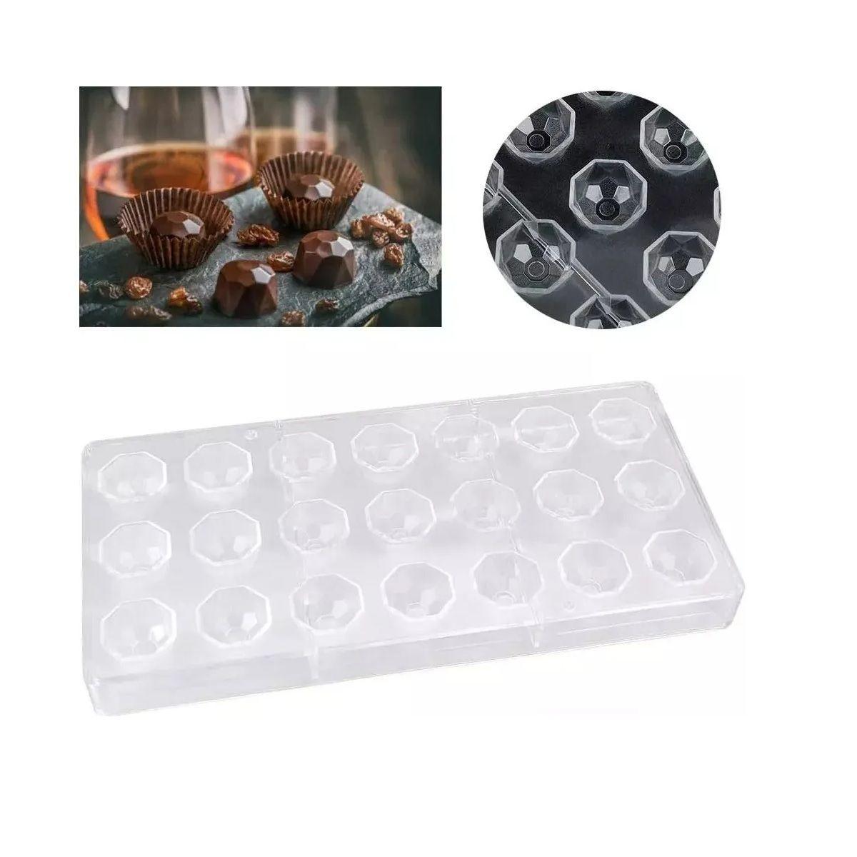 Moldes Chocolate Moldes De Chocolate Policarbonato Diamante Color Transparente-4