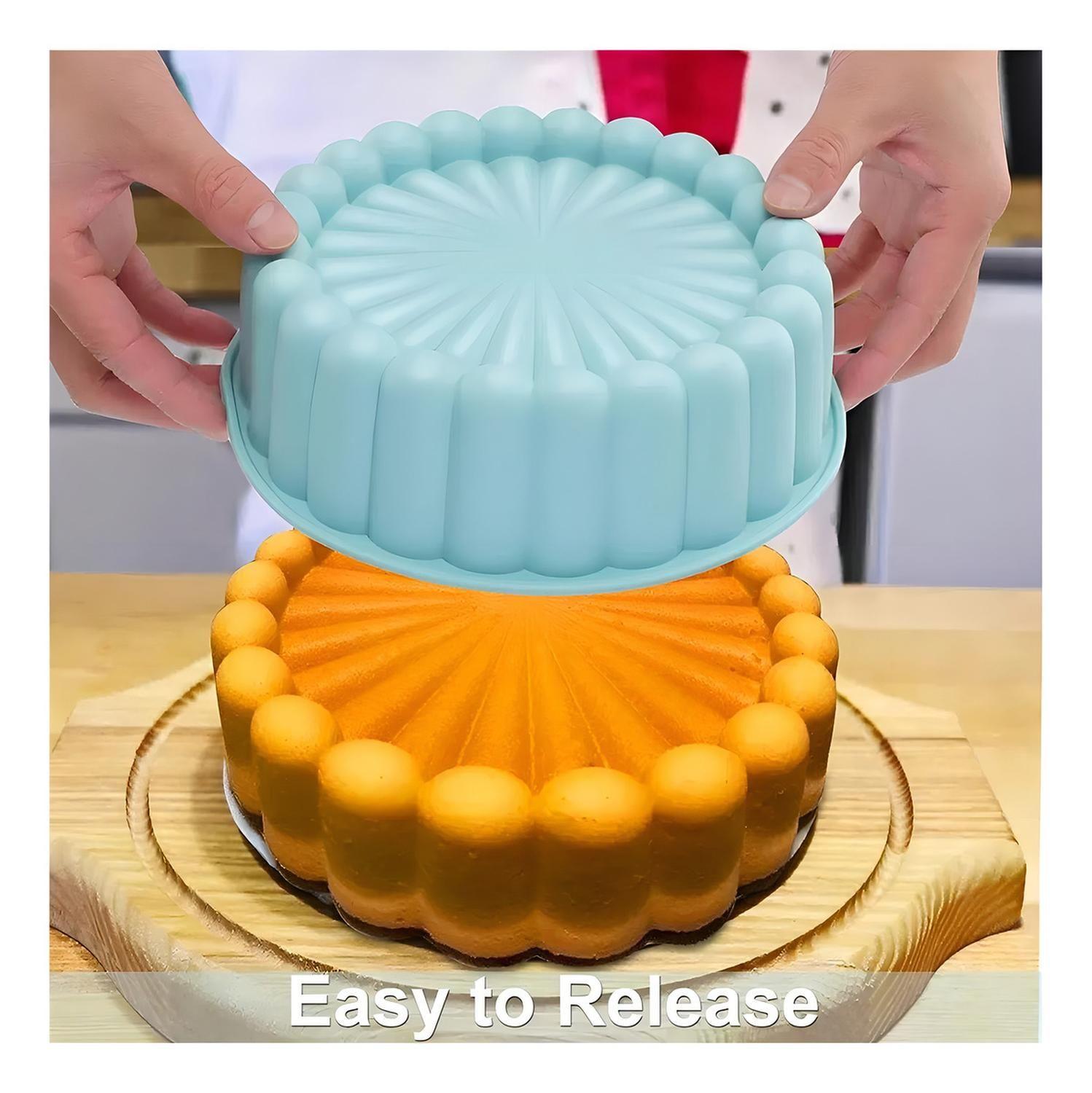 Pack X2 Moldes Silicona Pastelería Cl Redondos 19cm Antiadhesivos Para Tortas-1