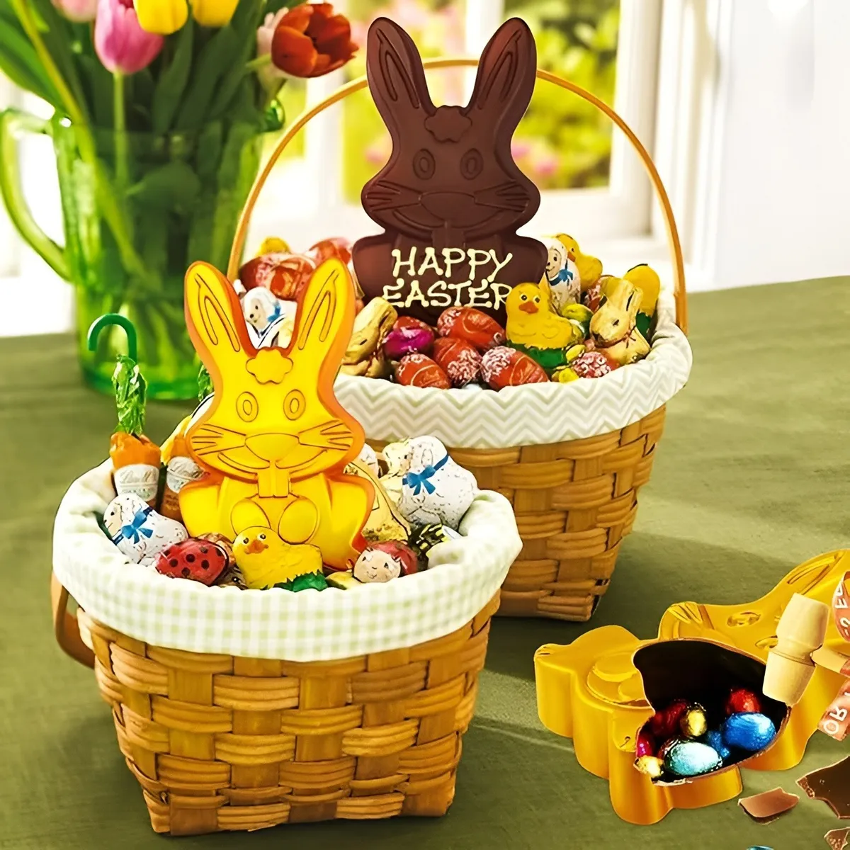 Packx2 Molde Conejo De Pascua Molde Huevo De Pascua Silicona-3