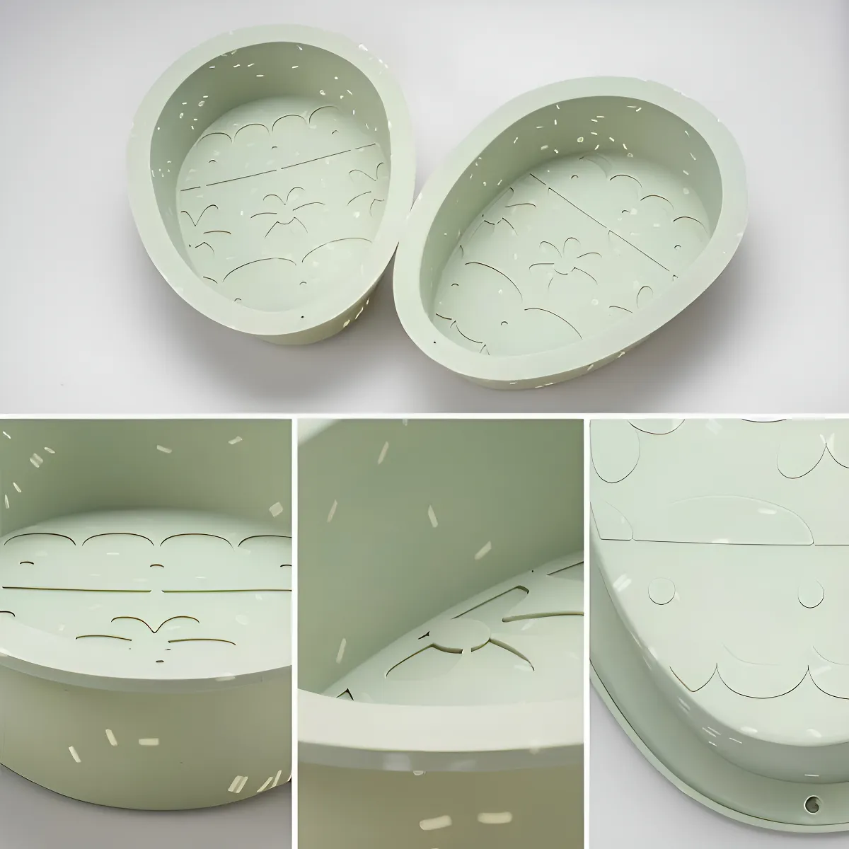 Packx2 Molde Conejo De Pascua Molde Huevo De Pascua Silicona-4