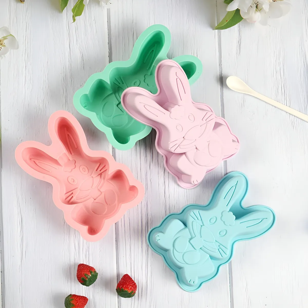 Packx2 Molde Conejo De Pascua Molde Huevo De Pascua Silicona-7