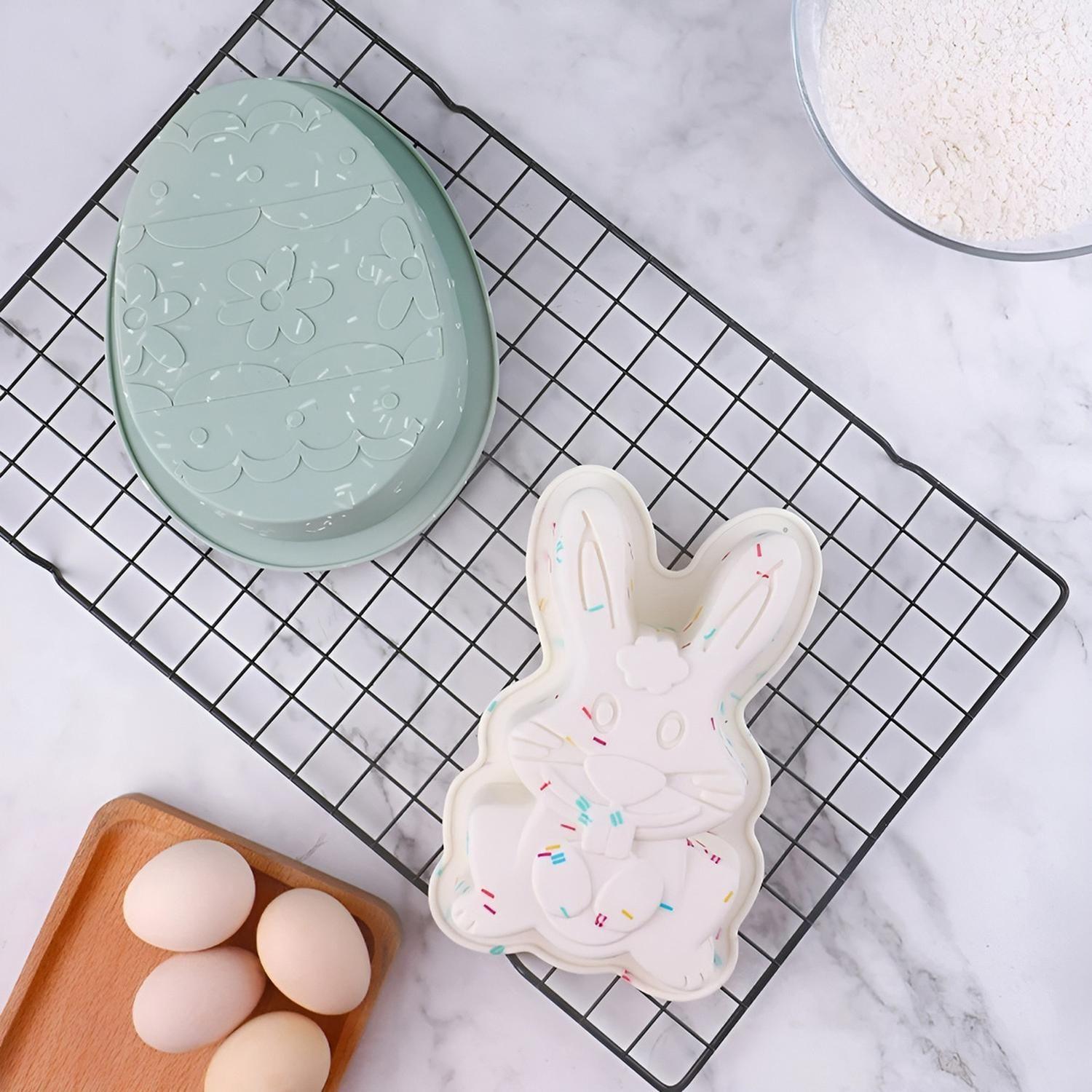 Packx2 Molde Conejo De Pascua Molde Huevo De Pascua Silicona Surtido-3
