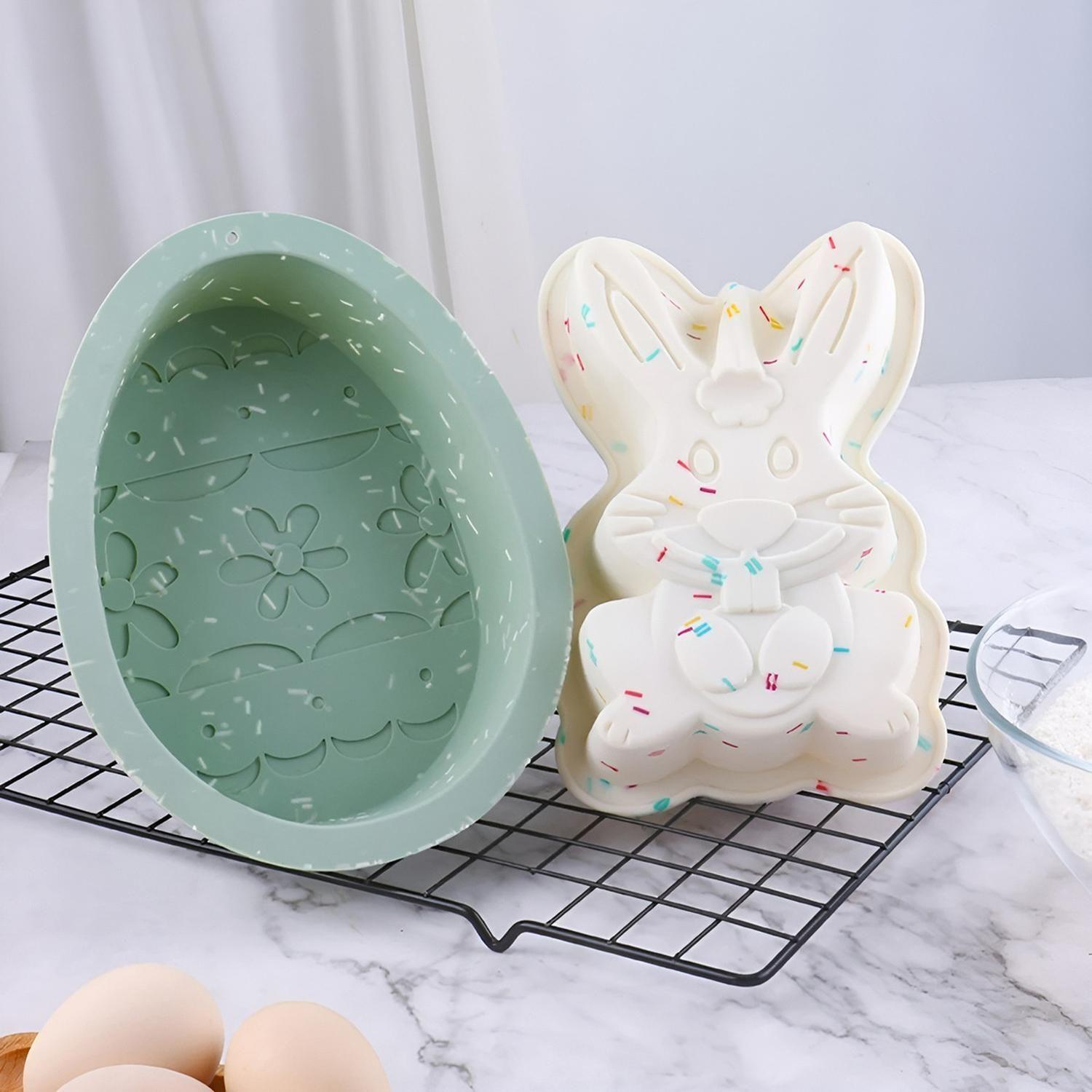 Packx2 Molde Conejo De Pascua Molde Huevo De Pascua Silicona Surtido-5