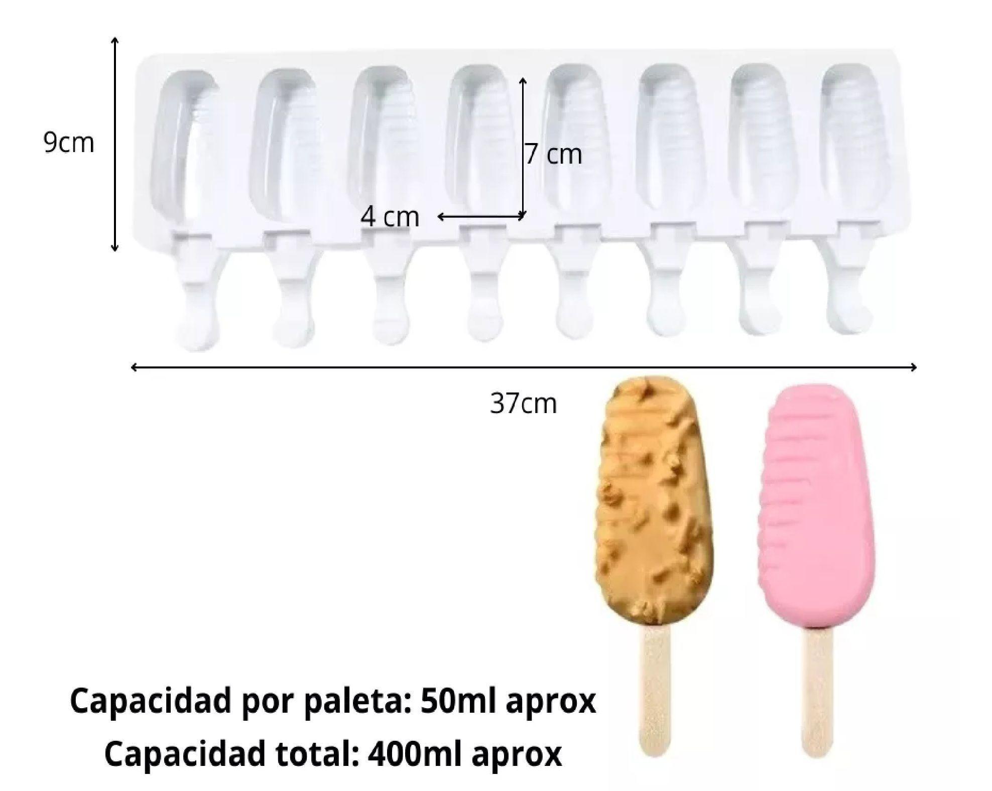 Moldes De Silicona Para Helados Molde Helado Paletas 8cav-2