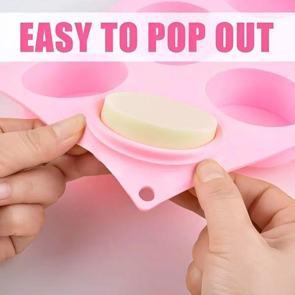 Molde De Silicona Cheesecake Molde Jabon Molde 6cavid Redond Color Multicolor-5