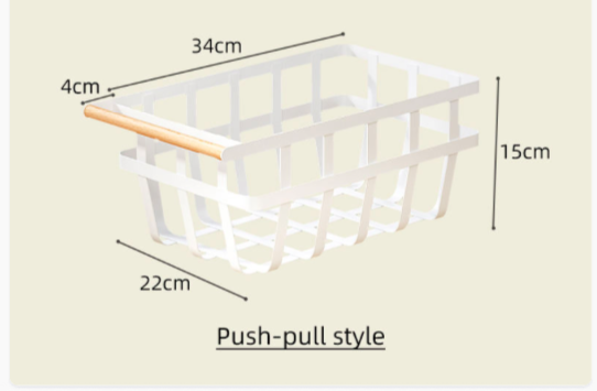Canasta Metálica Organizadora Con Asas Bamboo-3