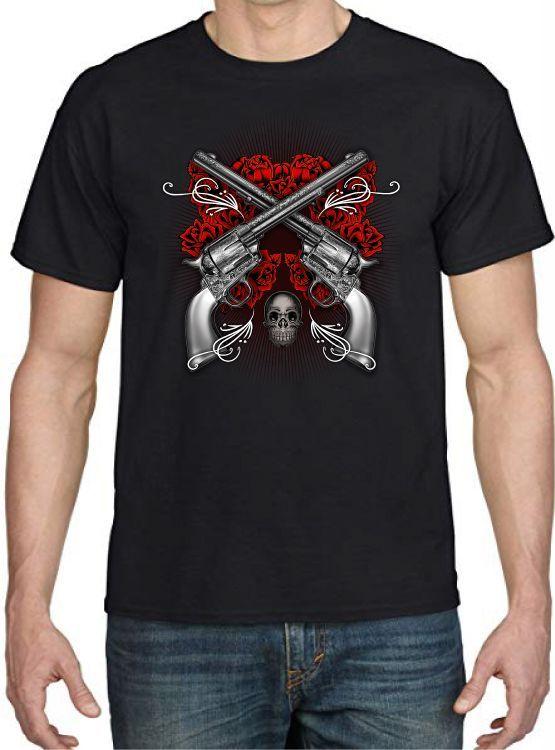 POLERA HOMBRE ARMAS Y ROSAS-0