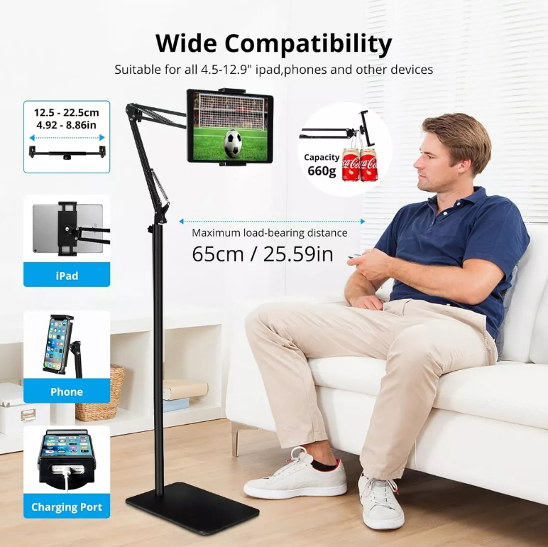 Soporte Tablet Pedestal Flexible Soporte Celular Suelo 360-2