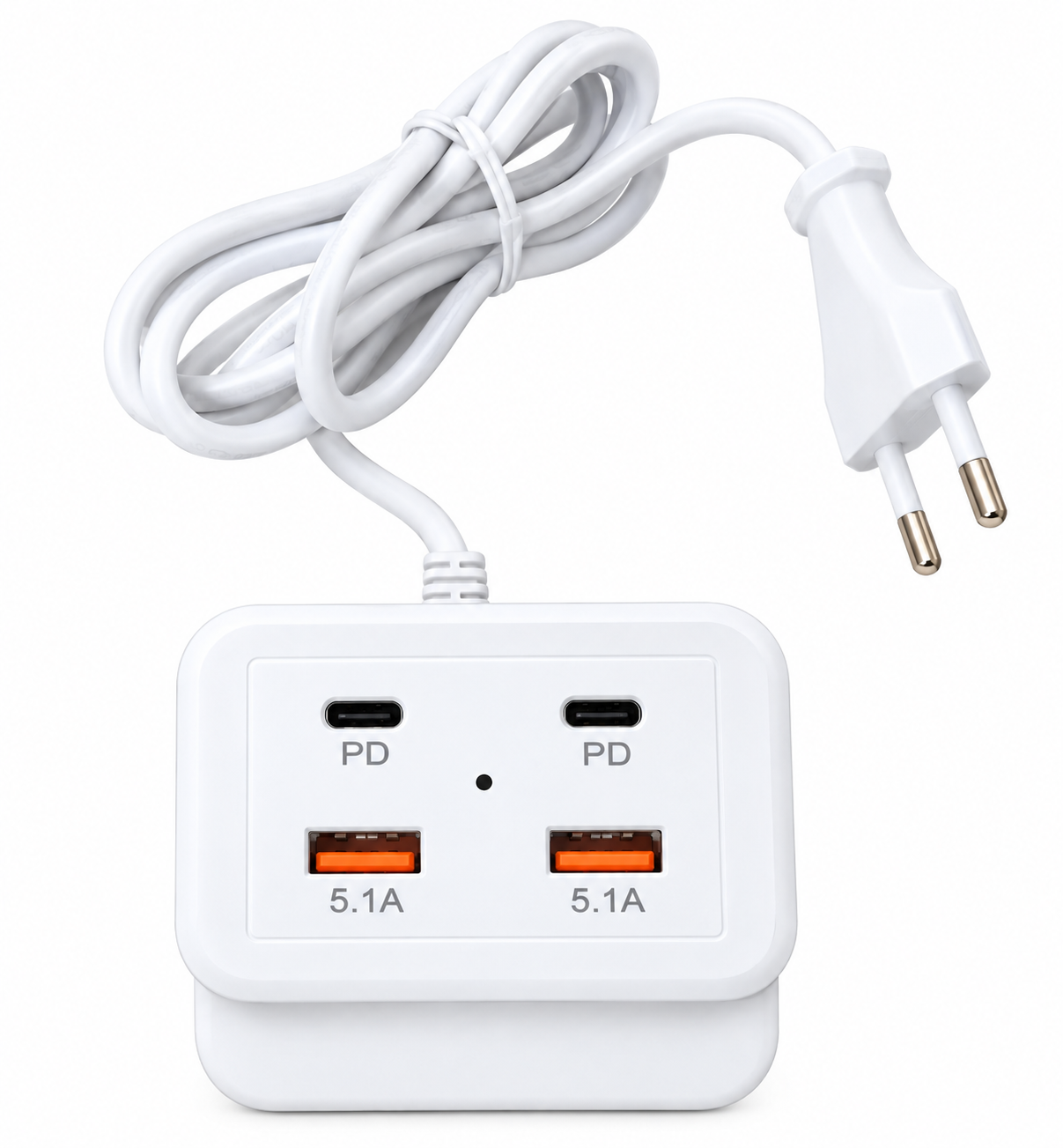 Cargador Adaptador Usb Alargador Enchufe 220v 4 Puertos 2 Usb 2 Tipo C 5 1a-3