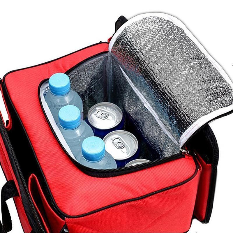 Bolso Organizador Cooler Plegable Maletero Auto Rojo-4