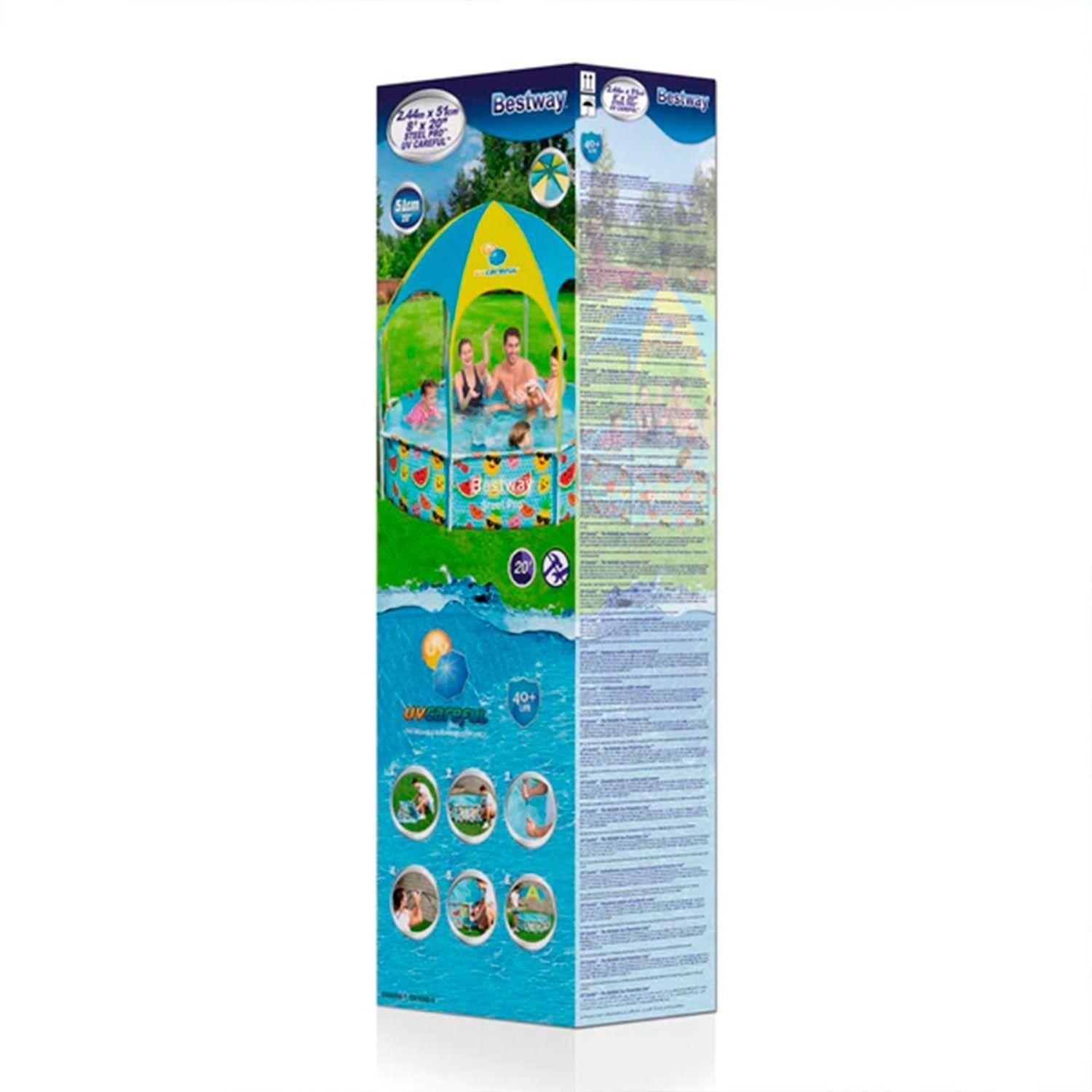 Piscina Estructural con Techo Bestway UV Careful Splash-in-Shade Play-3