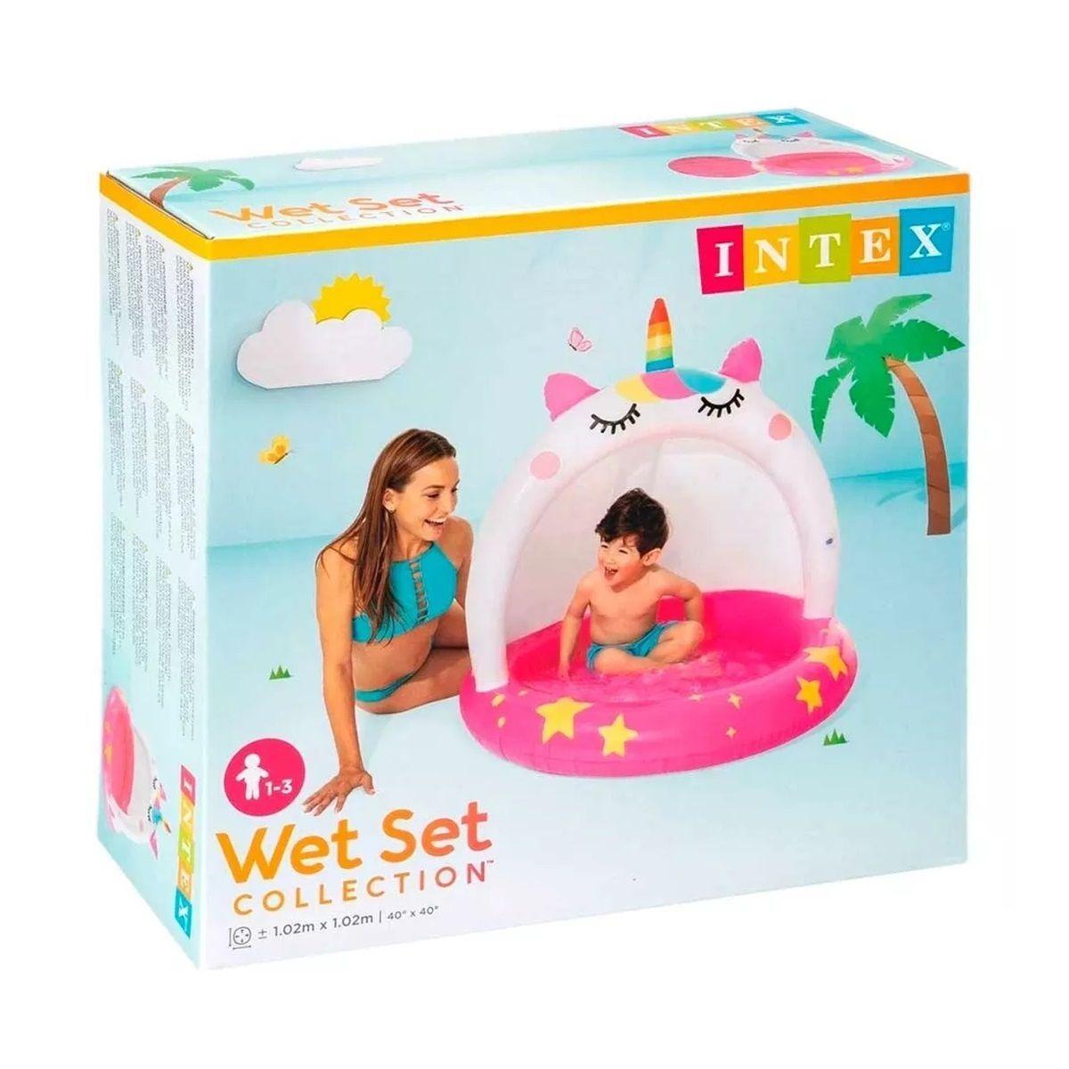 Piscina para Niños Unicornio 102 x 102 cm Intex 58438np -1