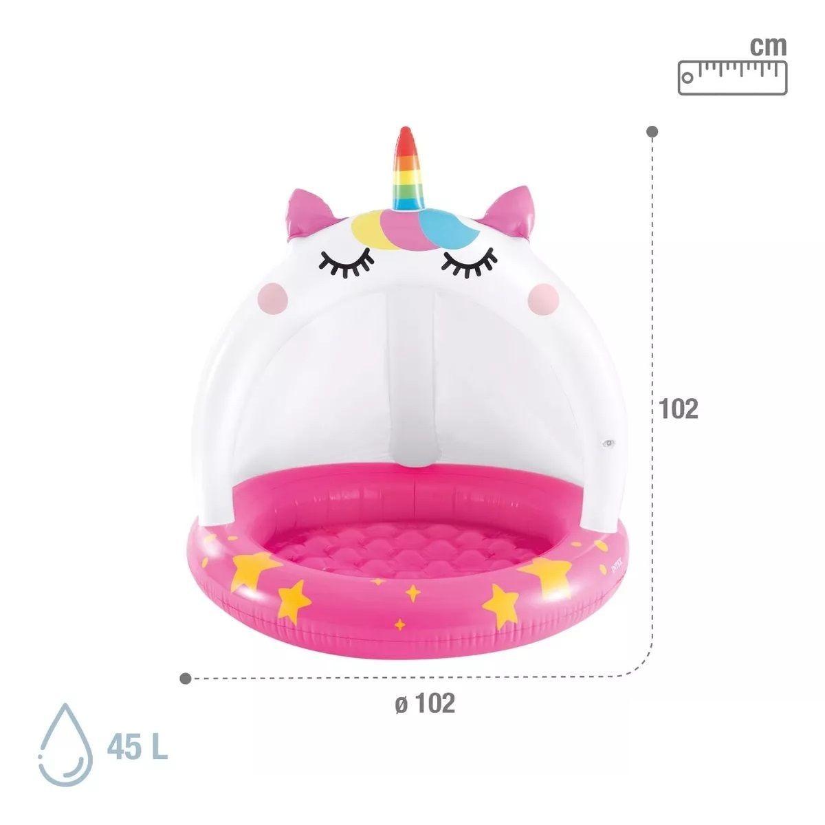 Piscina para Niños Unicornio 102 x 102 cm Intex 58438np -2