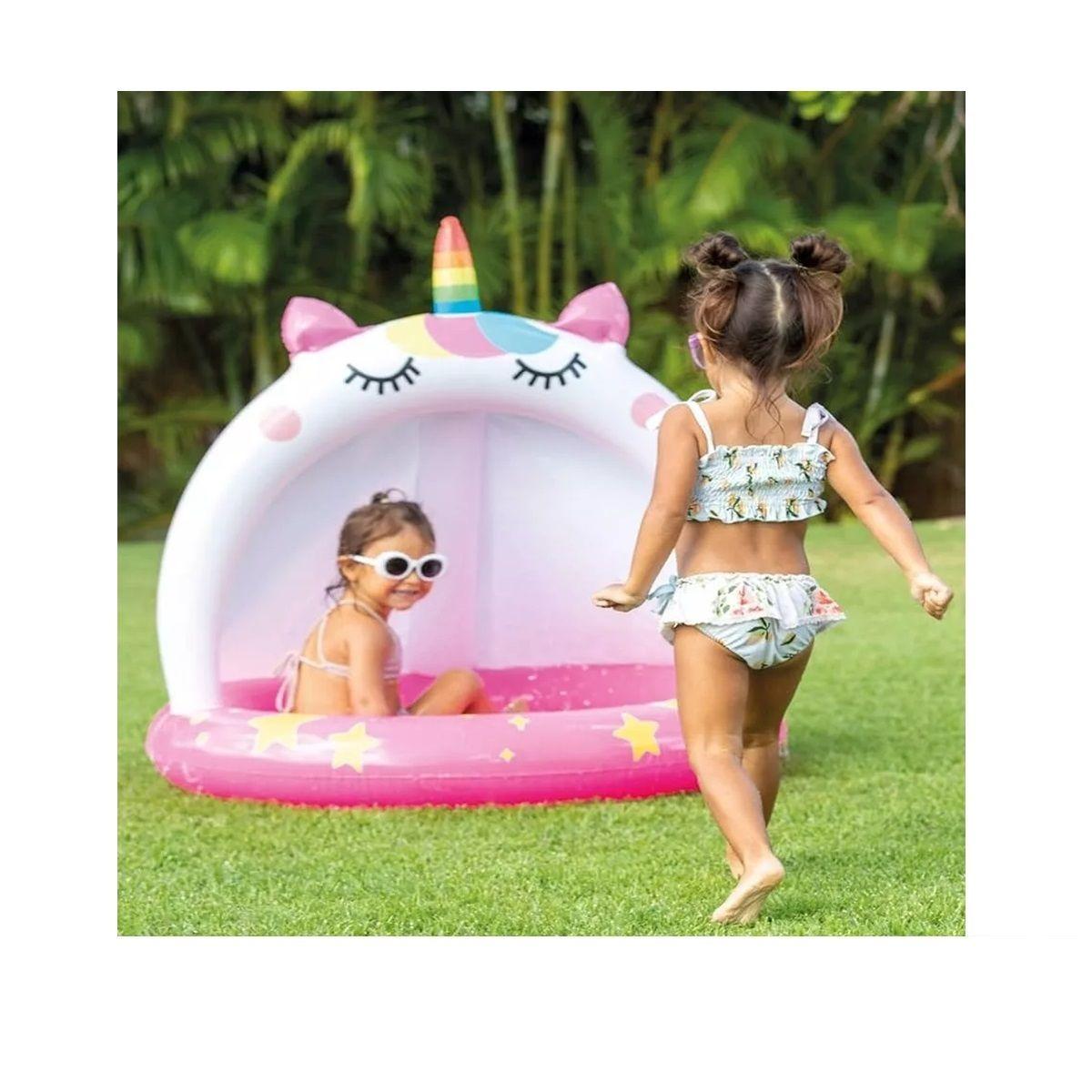 Piscina para Niños Unicornio 102 x 102 cm Intex 58438np -5