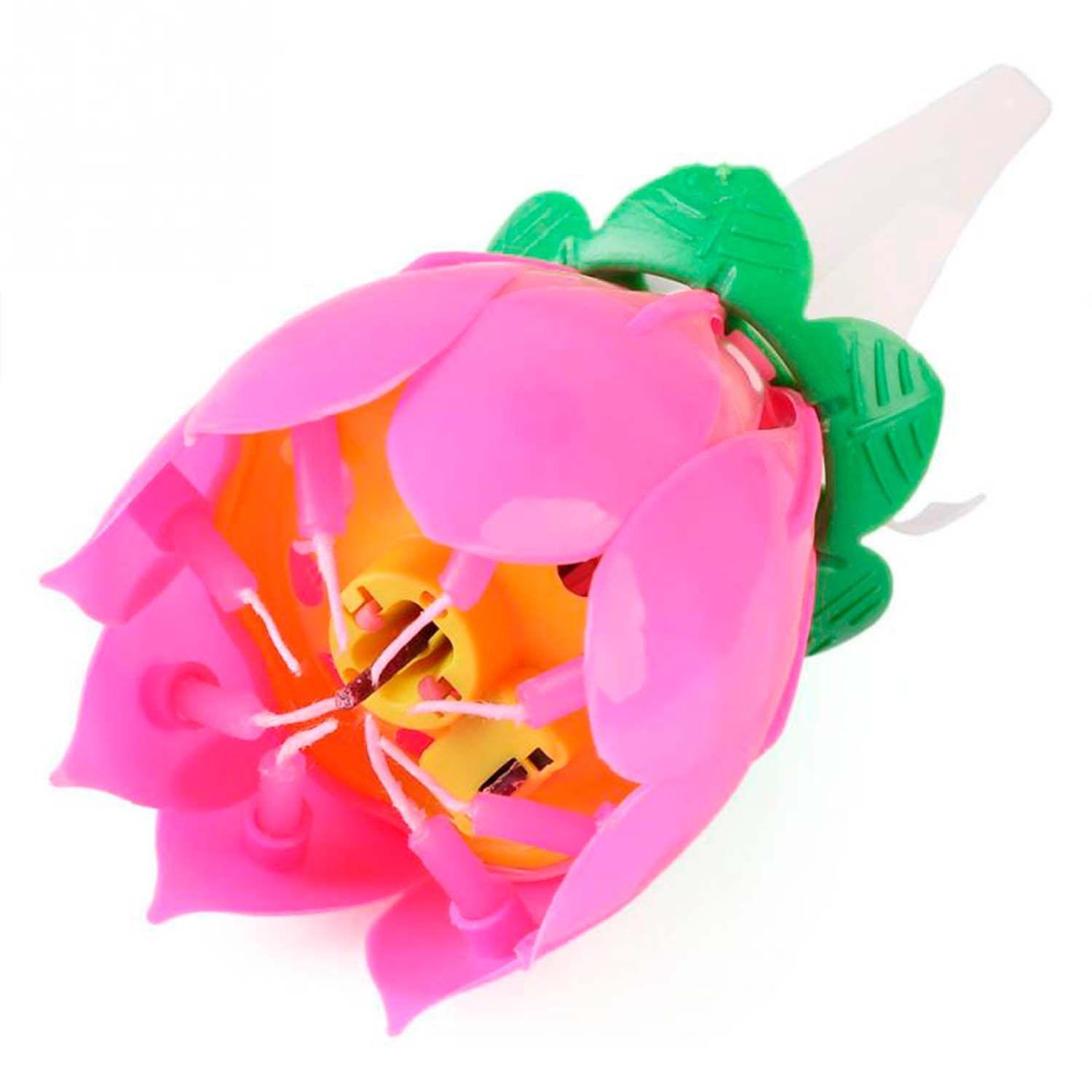 Vela Flor De Loto Musical Para Cumpleaños-2