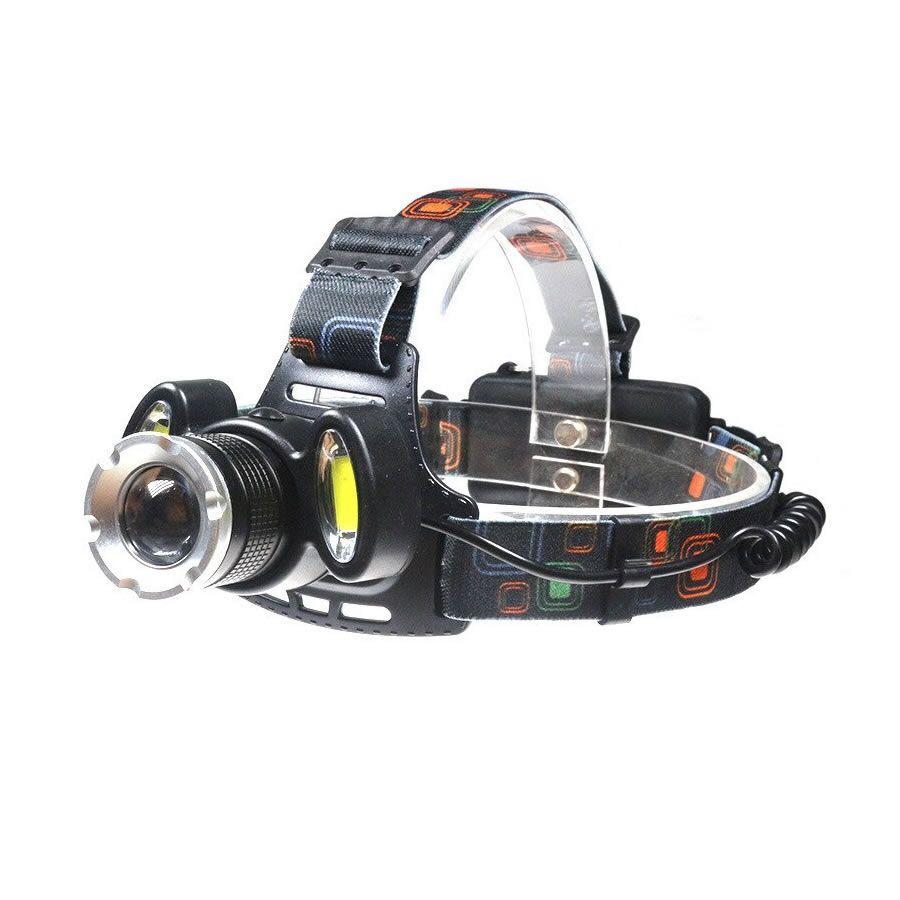 Linterna Frontal Cintillo T6 Cree 3 Focos Zoom-2