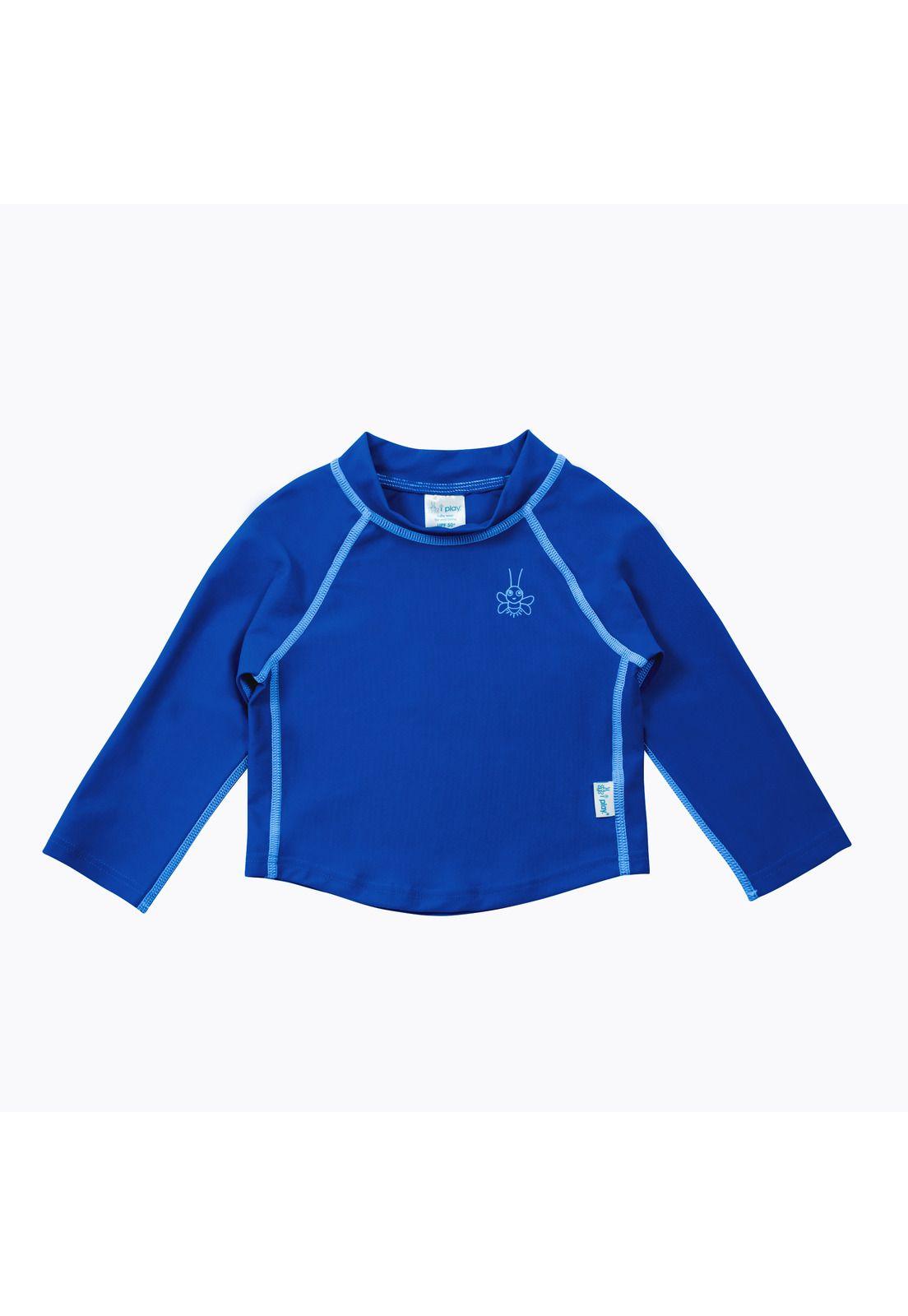 Polera Manga Larga con filtro UV Azul Rey-0