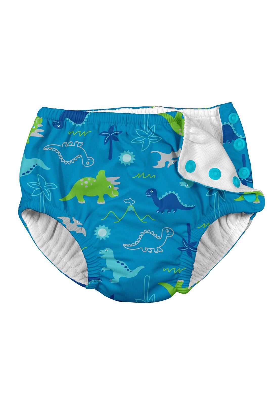 Traje de Baño con Pañal de agua Reusable Zunga Celeste Dinosaurio Iplay-0